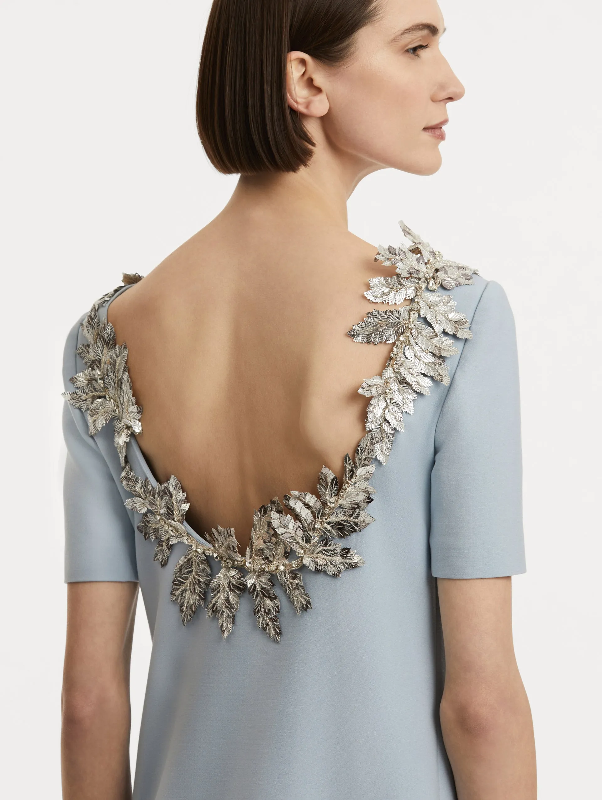 Fern Sequin Embroidered Open Back Caftan sold by Oscar de la Renta product image thumbnail 5