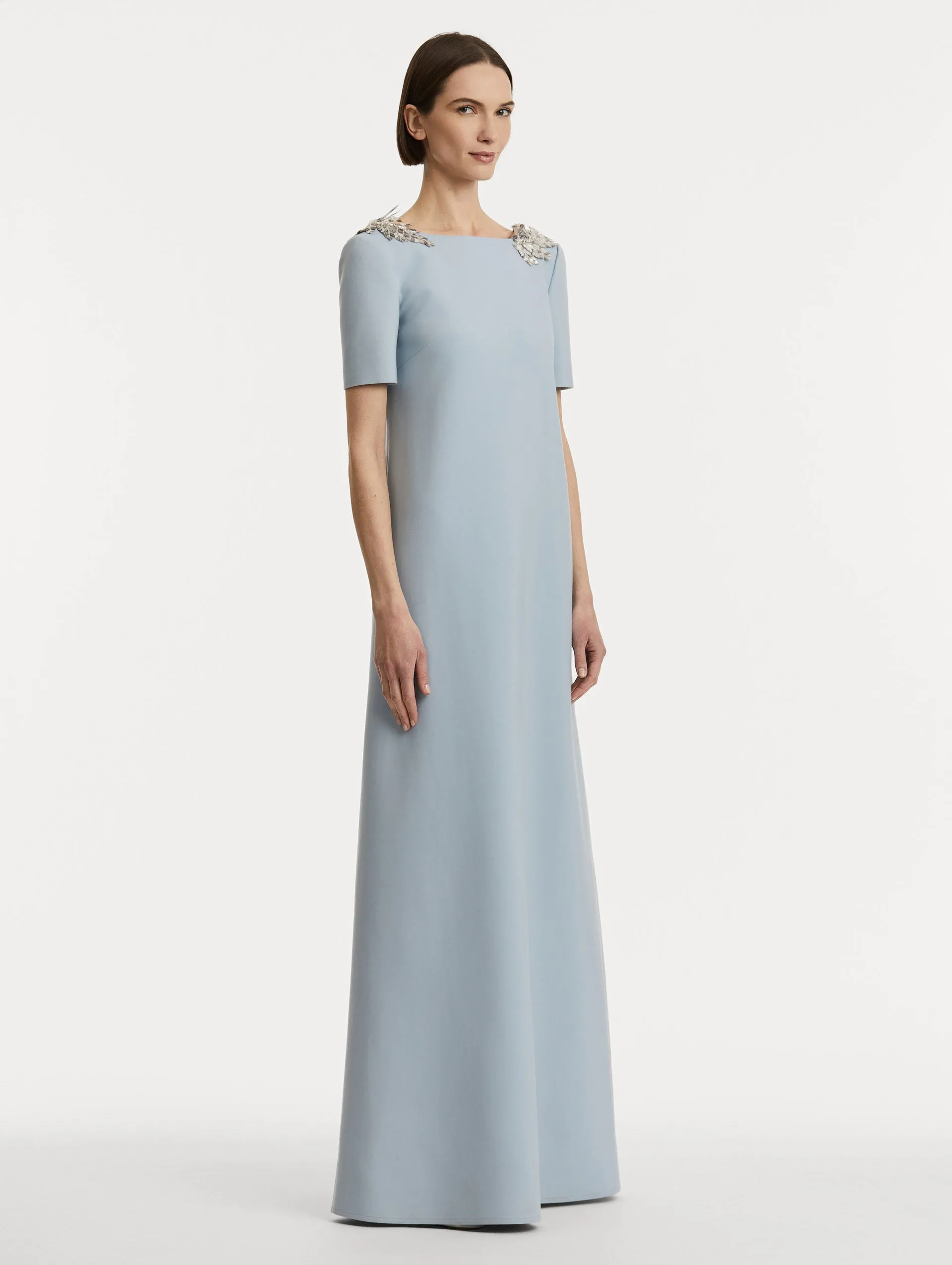 Fern Sequin Embroidered Open Back Caftan sold by Oscar de la Renta product image thumbnail 4