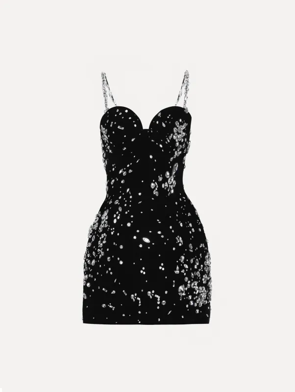 Crystal Cluster Embroidered Dress sold by Oscar de la Renta