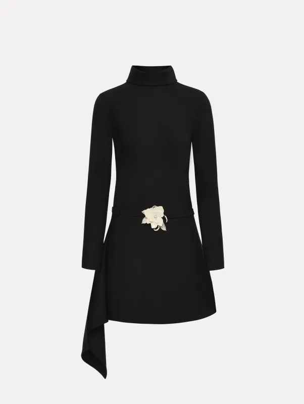 Floral Belt Mock-Neck Dress sold by Oscar de la Renta