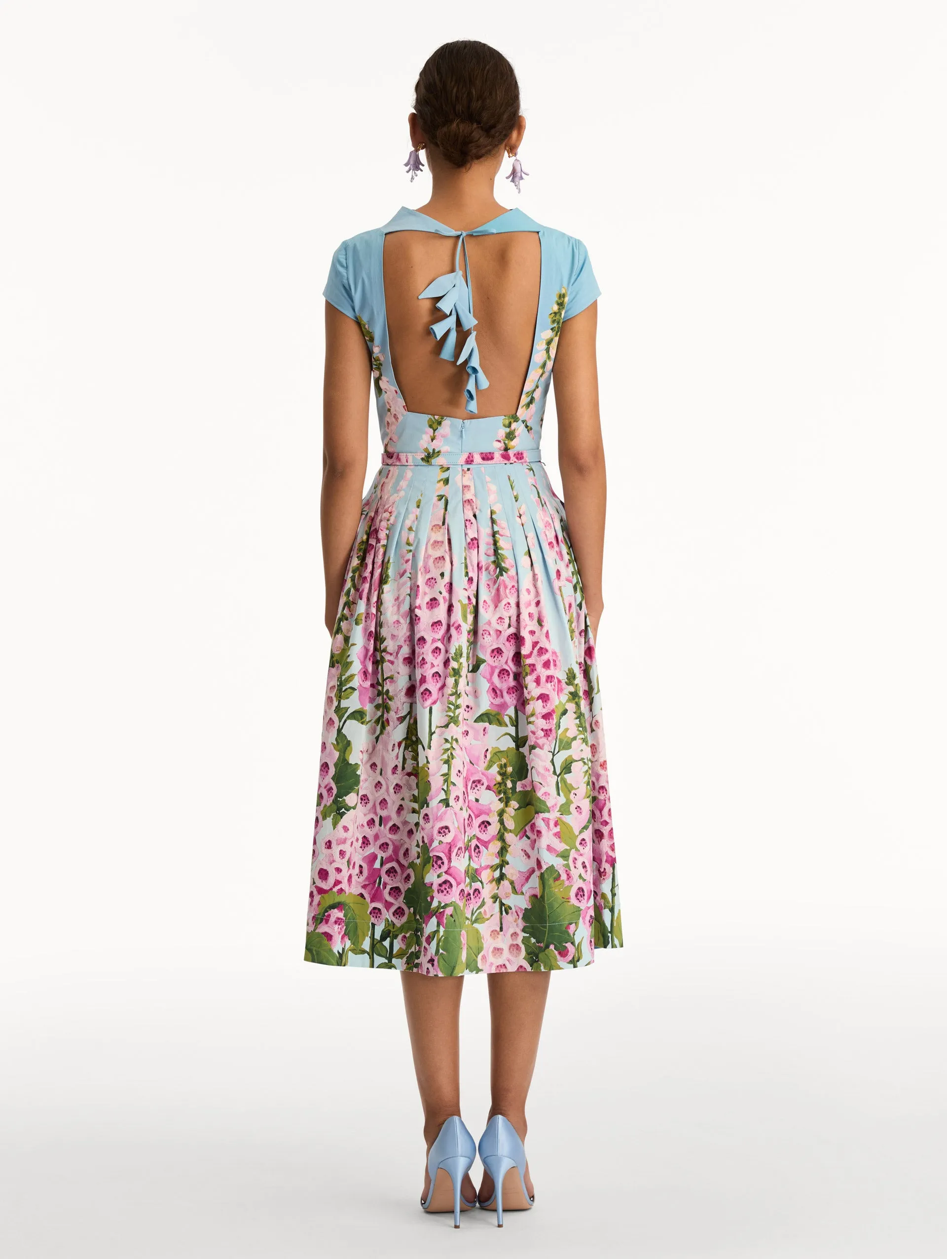 Degradé Foxglove Cotton Poplin Dress sold by Oscar de la Renta product image thumbnail 3