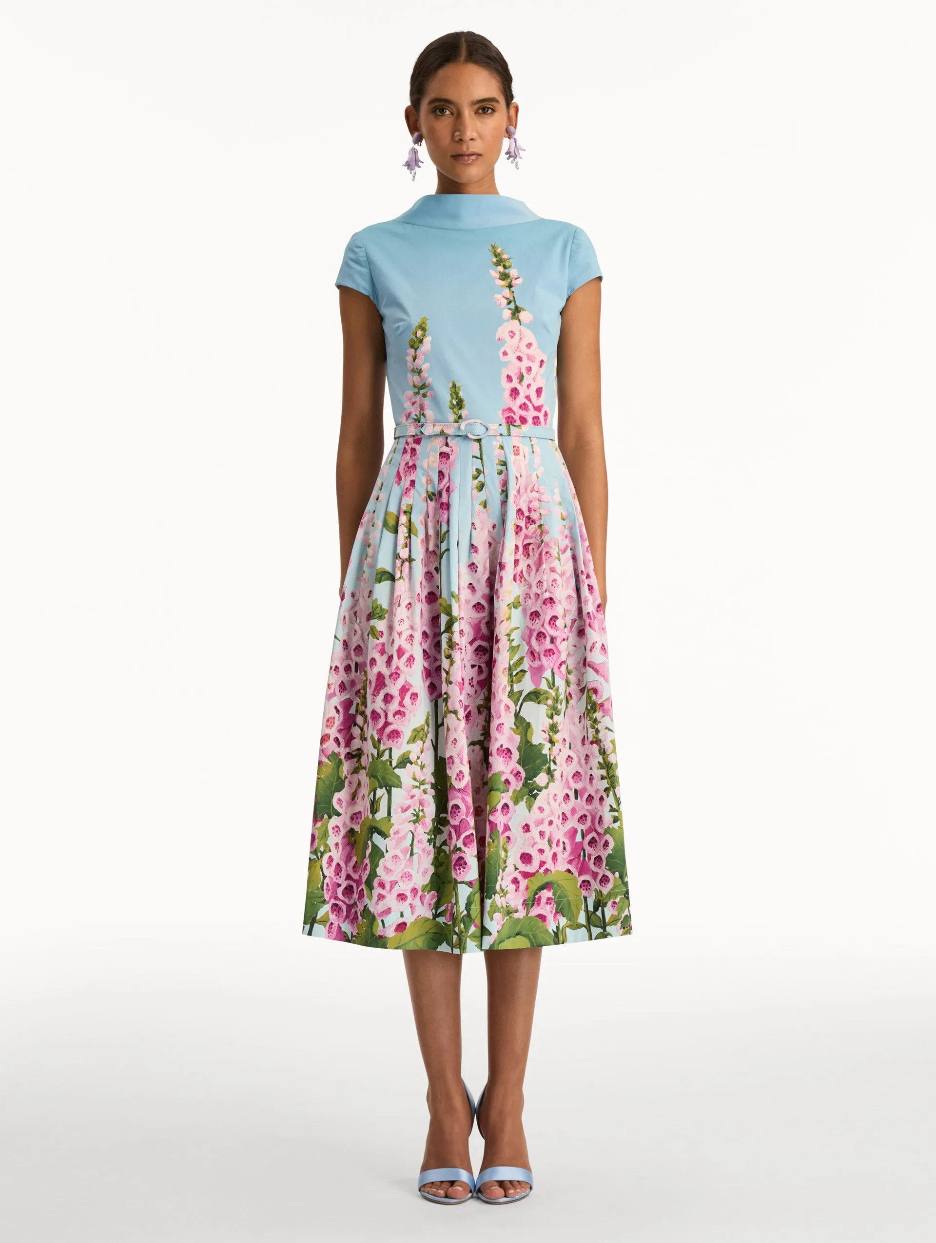 Degradé Foxglove Cotton Poplin Dress sold by Oscar de la Renta product image thumbnail 2