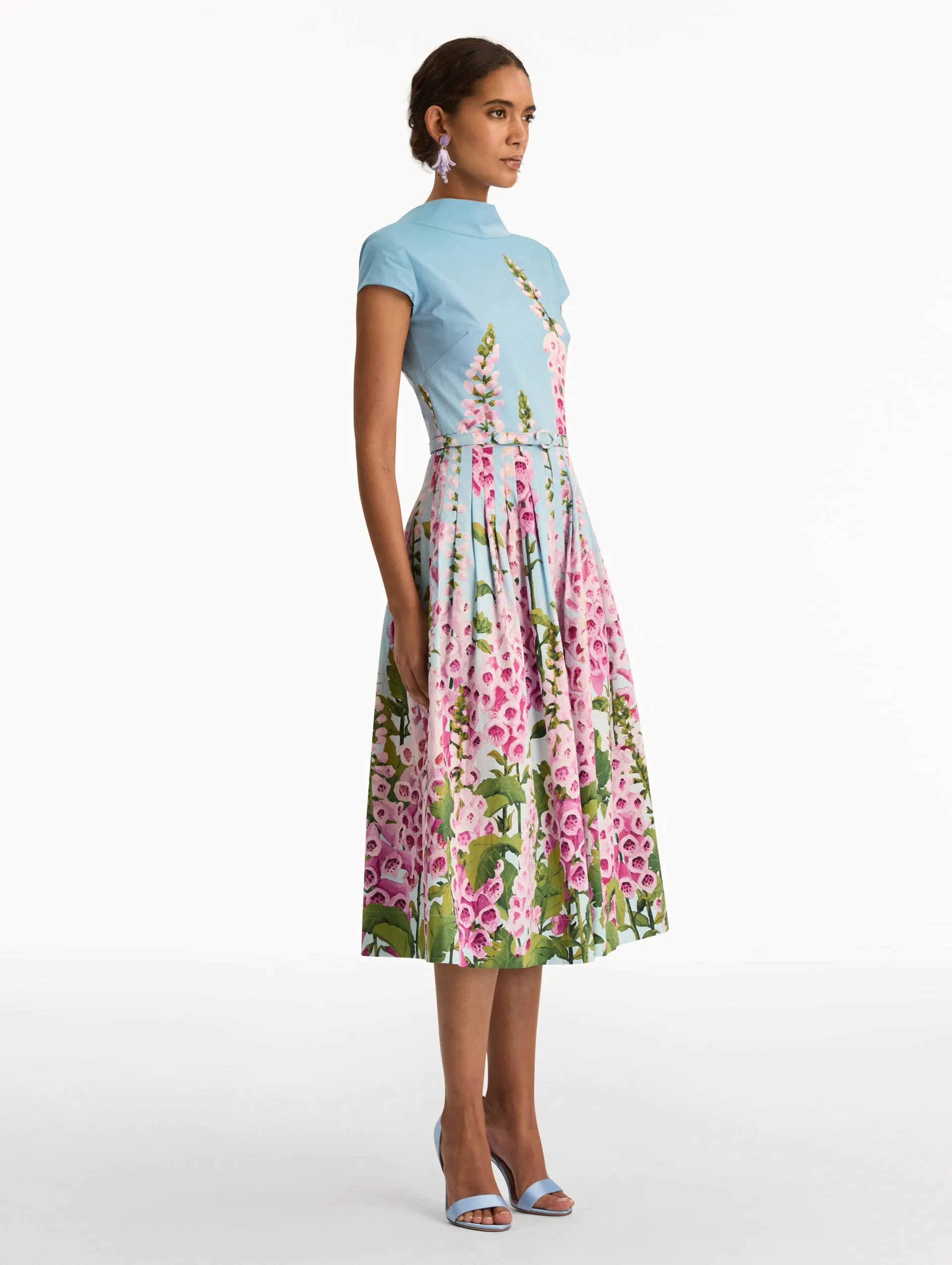 Degradé Foxglove Cotton Poplin Dress sold by Oscar de la Renta product image thumbnail 4