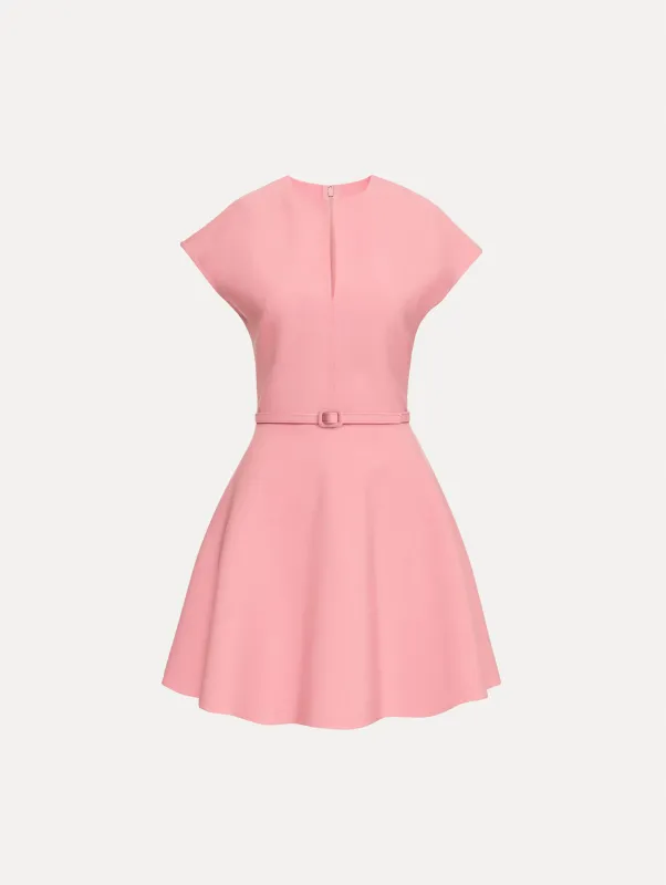 Split Neck Wool Mini Dress sold by Oscar de la Renta