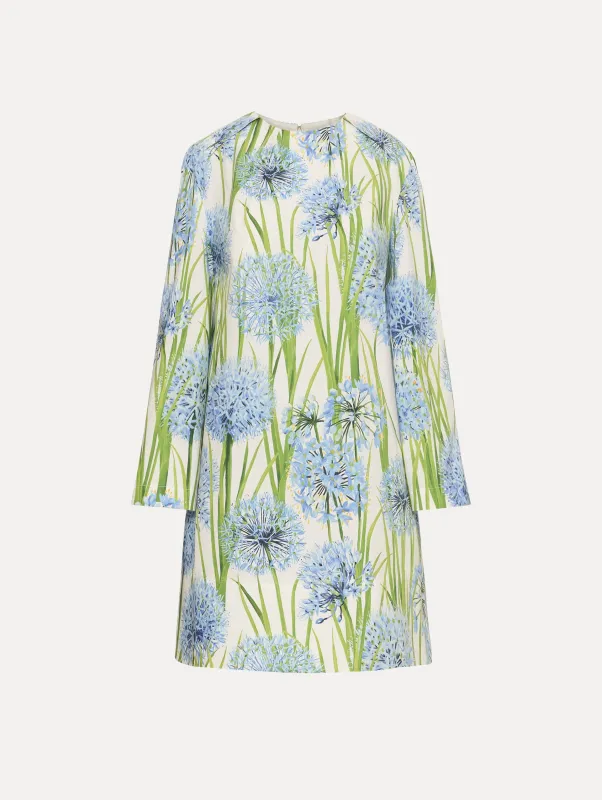 Allium Cotton Poplin Long Sleeve Shift Dress sold by Oscar de la Renta