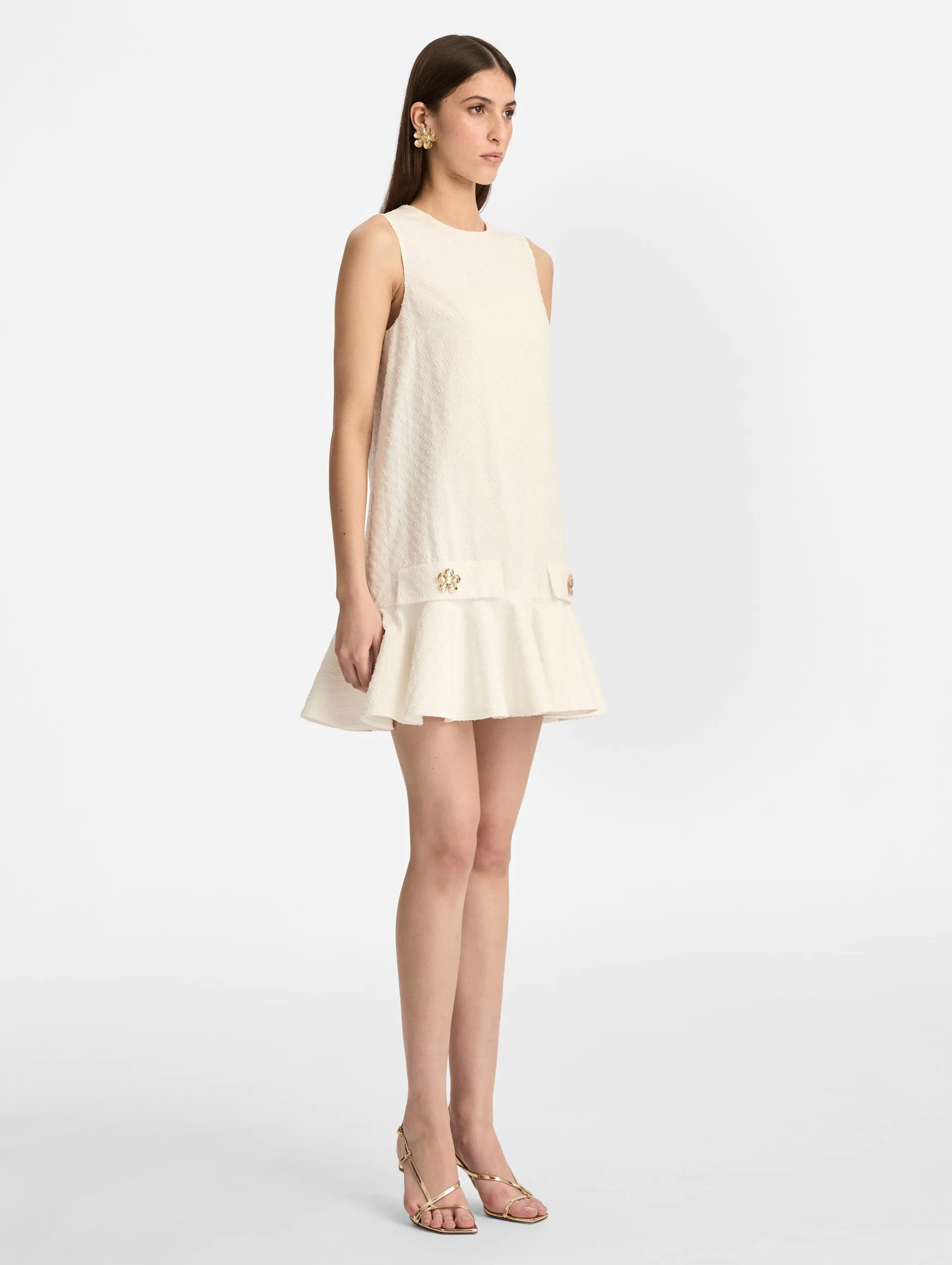 Oscar Chain-Link Cotton Poplin Dress sold by Oscar de la Renta product image thumbnail 4