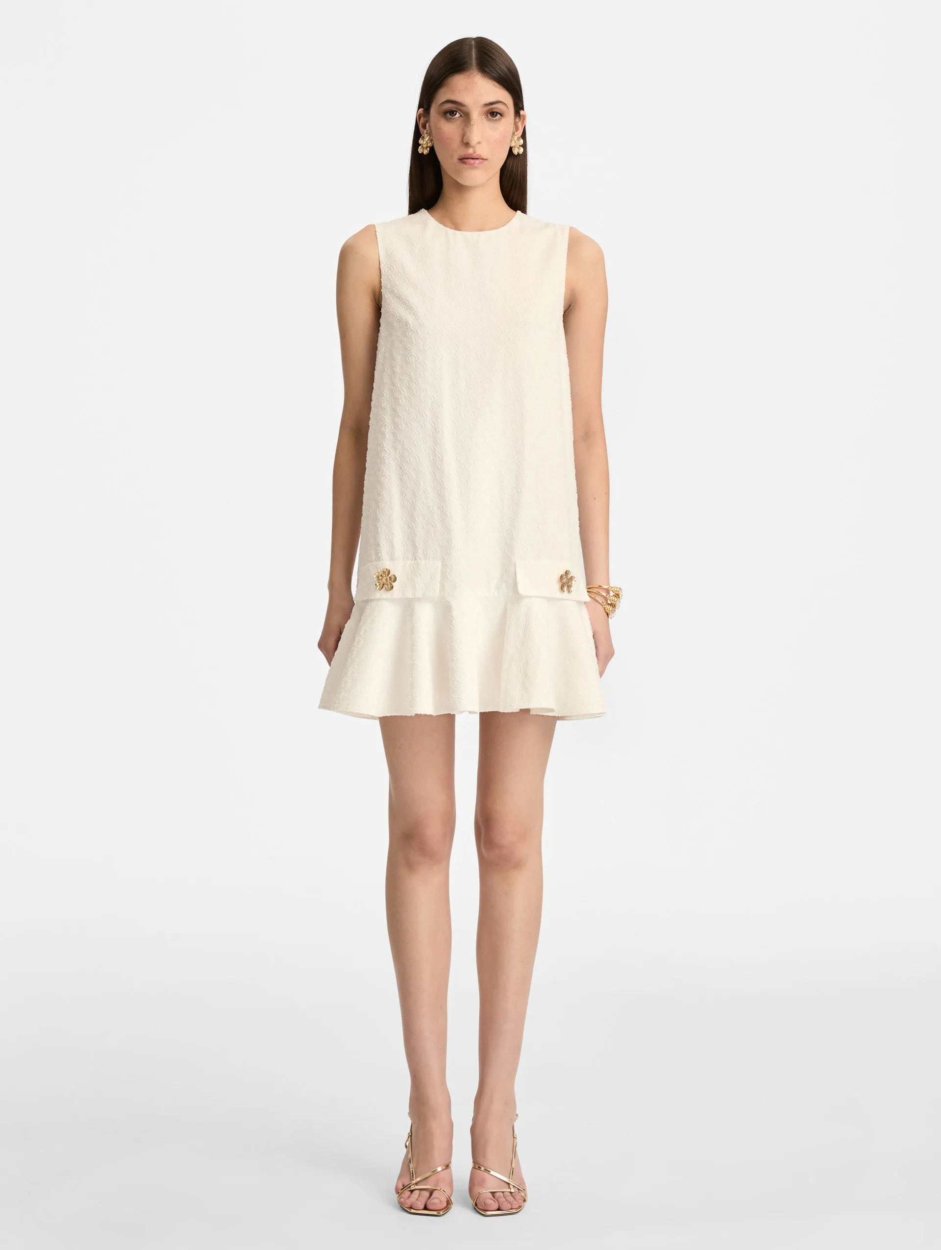 Oscar Chain-Link Cotton Poplin Dress sold by Oscar de la Renta product image thumbnail 2