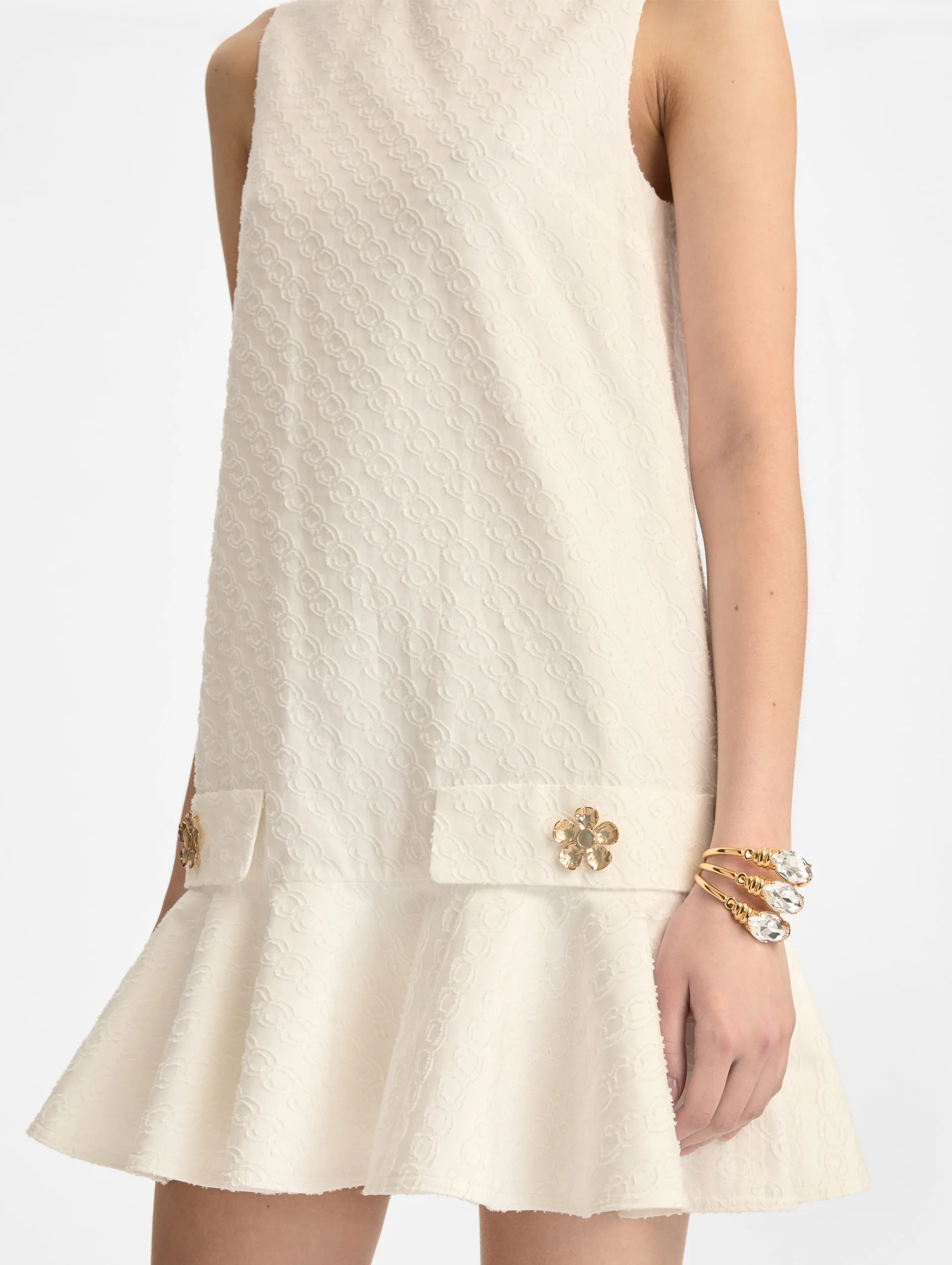 Oscar Chain-Link Cotton Poplin Dress sold by Oscar de la Renta product image thumbnail 5