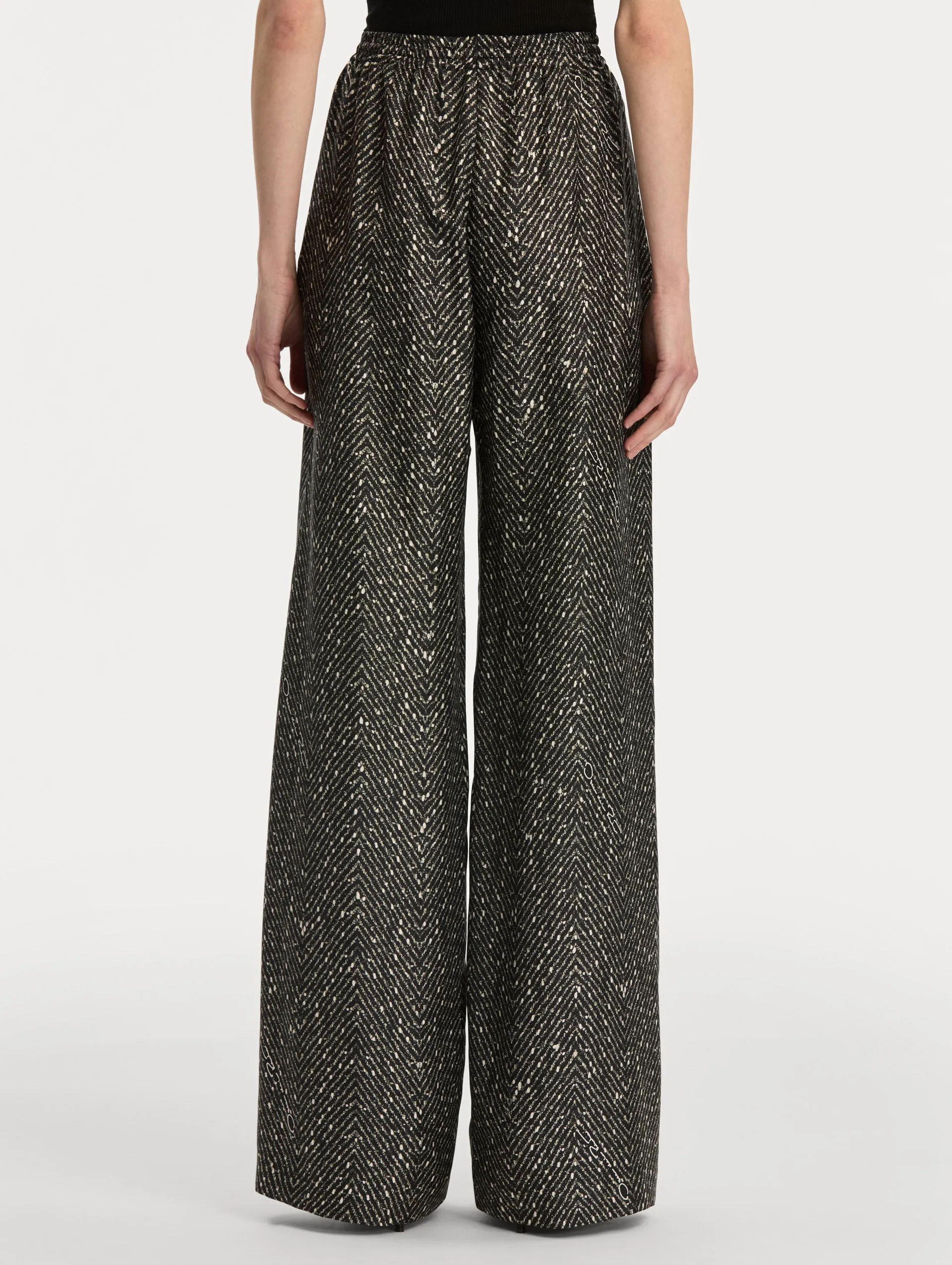 Chevron Silk Twill Drawstring Pant sold by Oscar de la Renta product image thumbnail 3