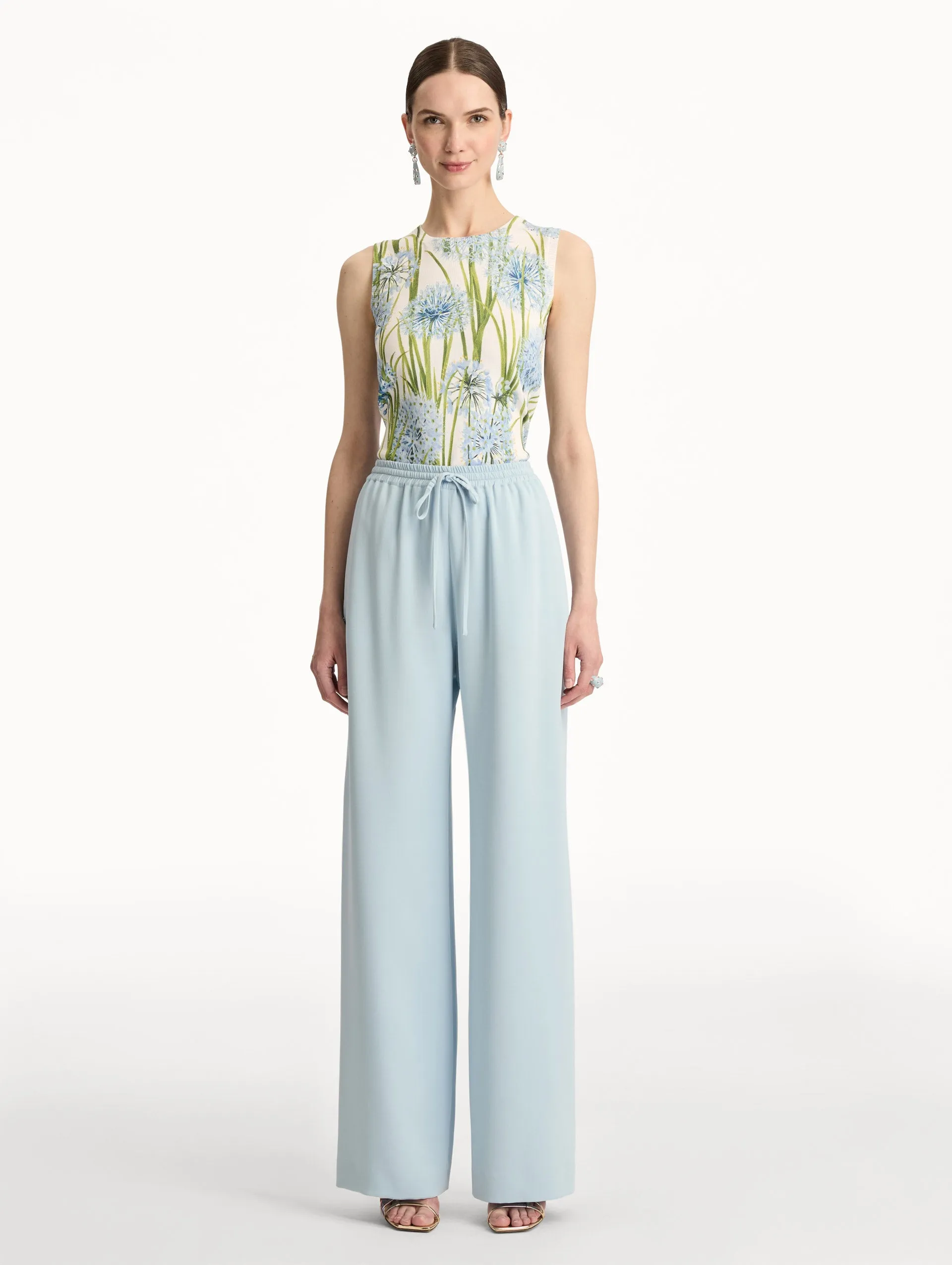 Silk Georgette Drawstring Pant sold by Oscar de la Renta product image thumbnail 2