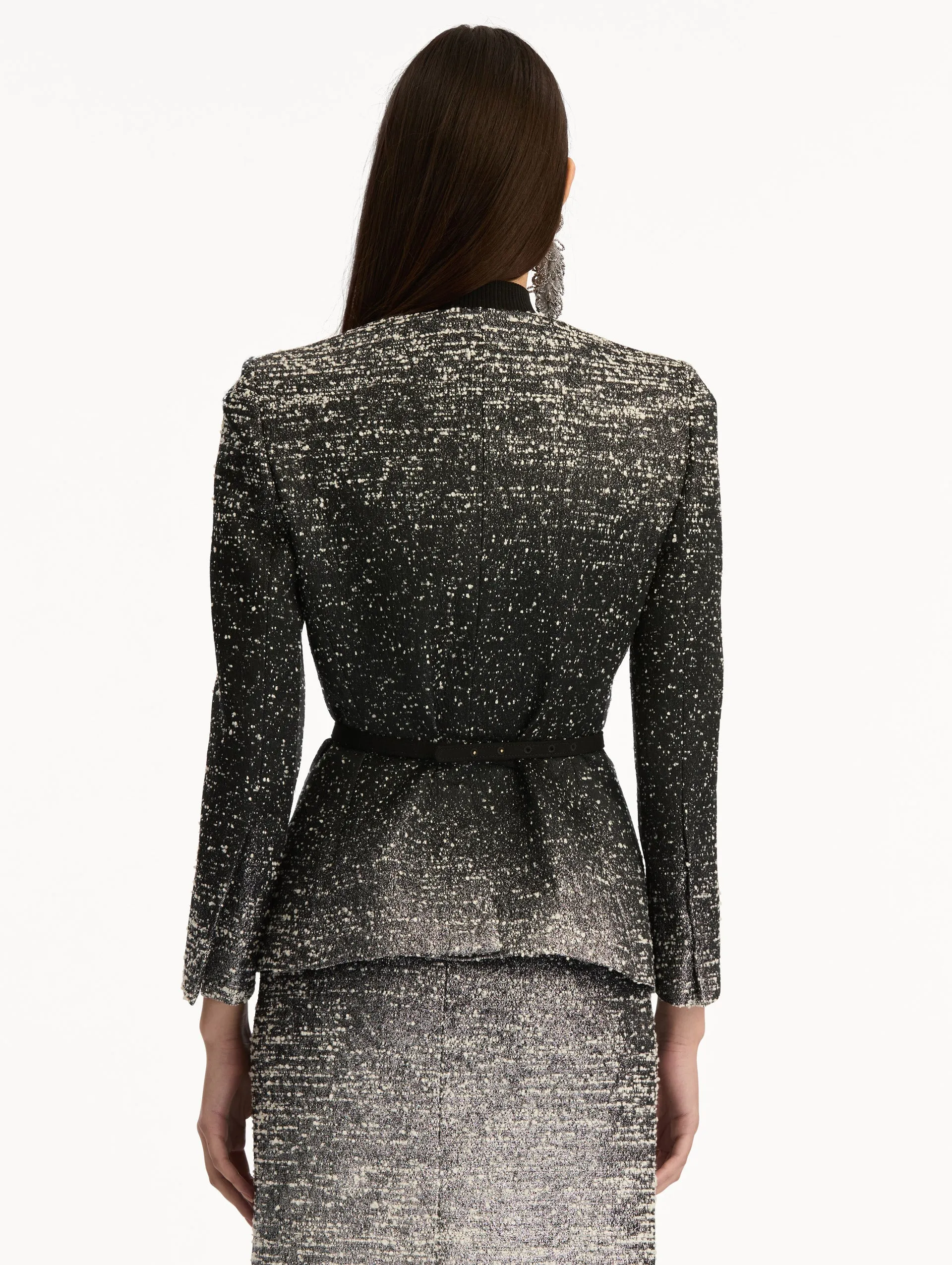 Ombré Lurex Bouclé Jacquard Jacket sold by Oscar de la Renta product image thumbnail 4