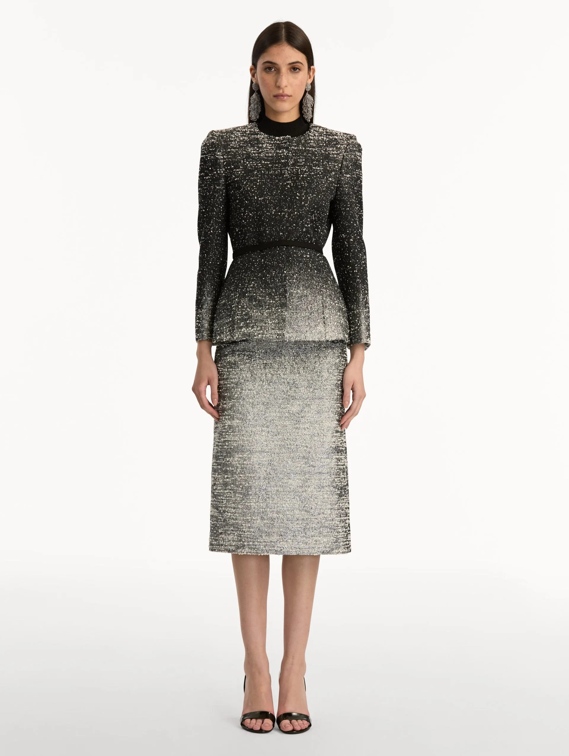 Ombré Lurex Bouclé Jacquard Jacket sold by Oscar de la Renta product image thumbnail 3