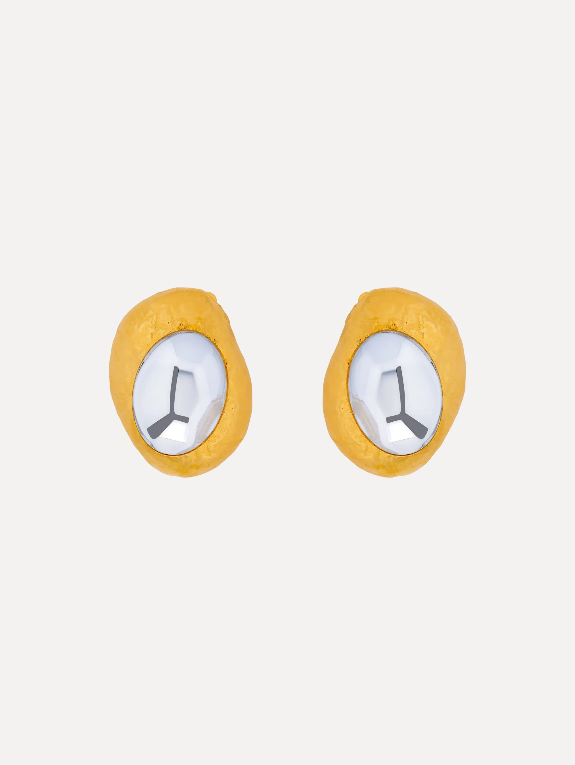 Hammered Oval Clip-On Earrings sold by Oscar de la Renta