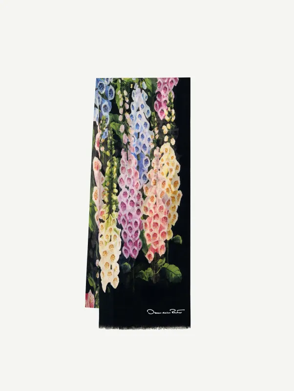 Foxglove Cashmere-Blend Scarf sold by Oscar de la Renta