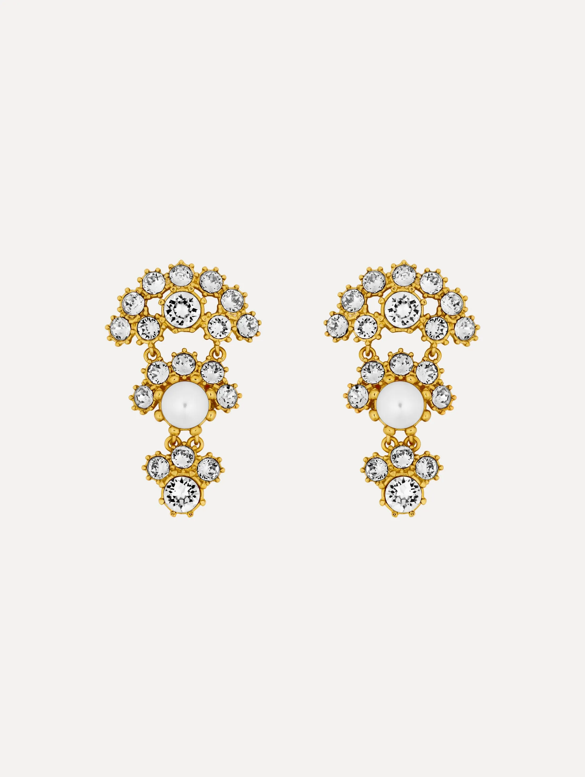 Faceted Crystal Arch Drop Earrings sold by Oscar de la Renta