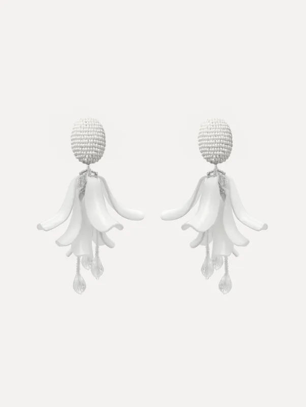 Impatiens Clip-On Earrings sold by Oscar de la Renta