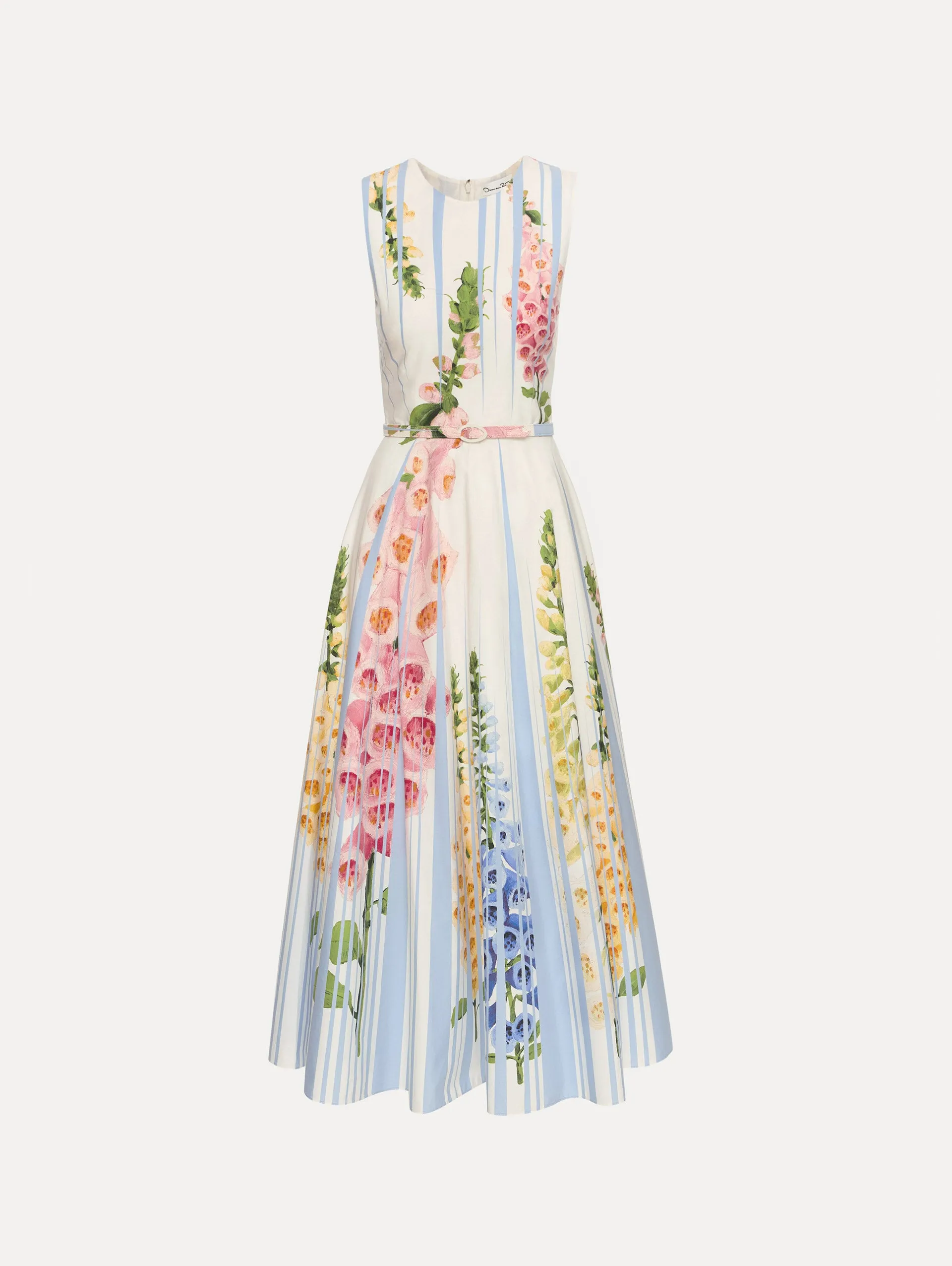 Foxglove Trompe L’oeil Cotton Poplin Dress sold by Oscar de la Renta
