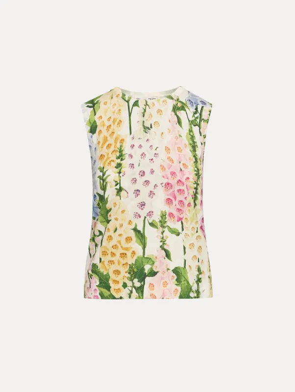 Foxglove Printed Tank sold by Oscar de la Renta
