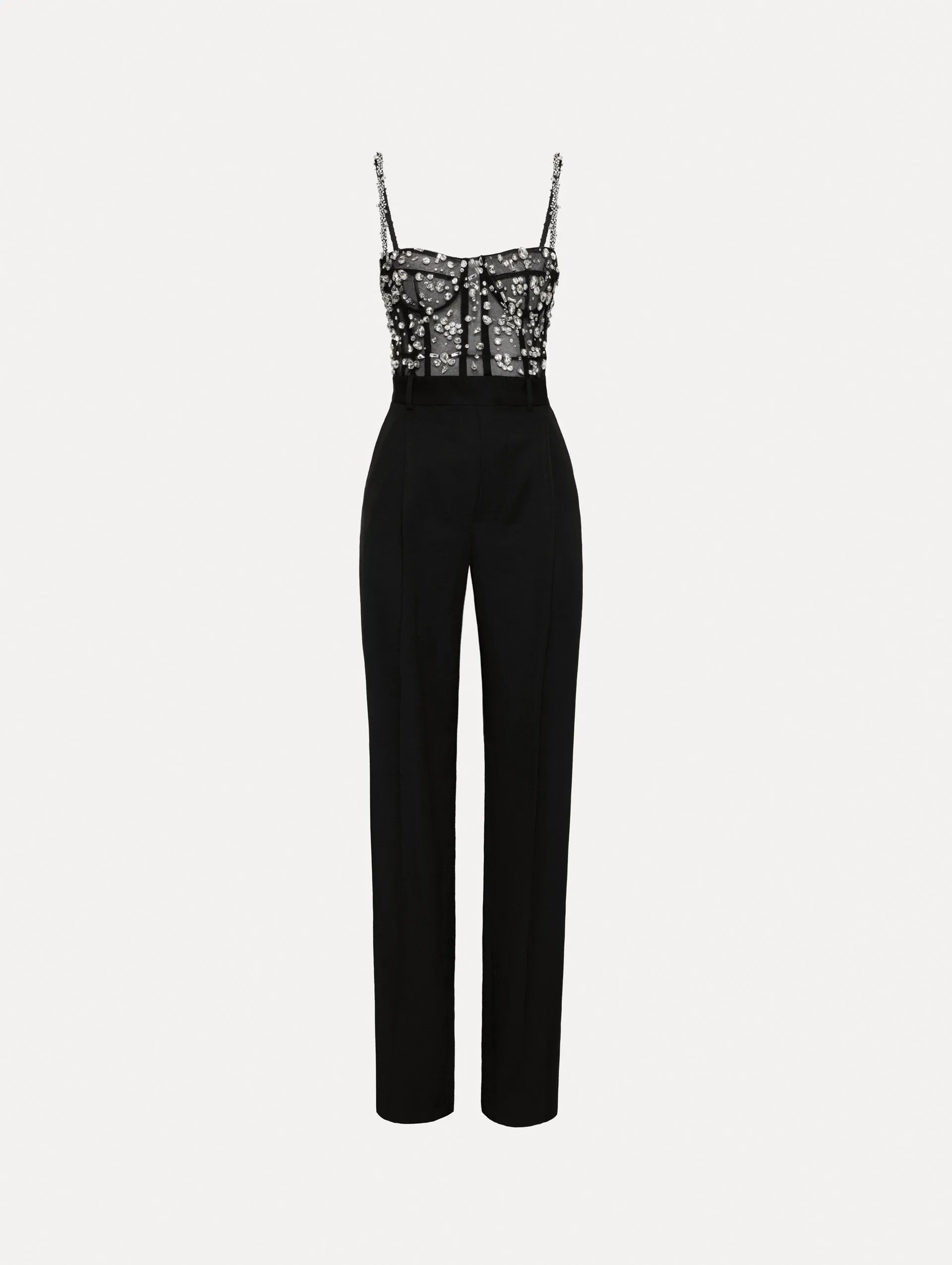 Crystal Cluster Embroidered Jumpsuit sold by Oscar de la Renta