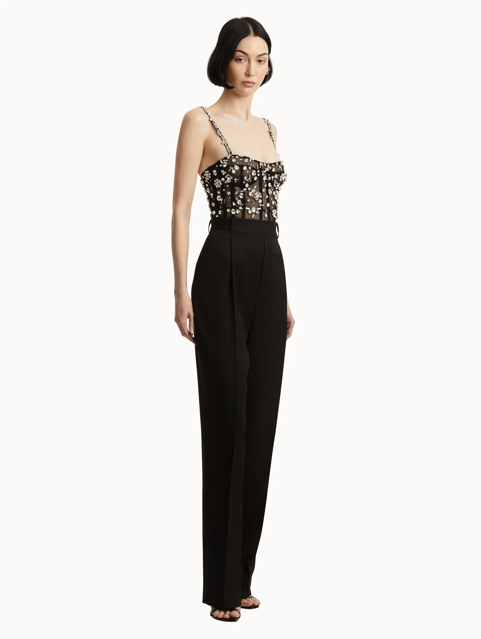 Crystal Cluster Embroidered Jumpsuit sold by Oscar de la Renta product image thumbnail 4