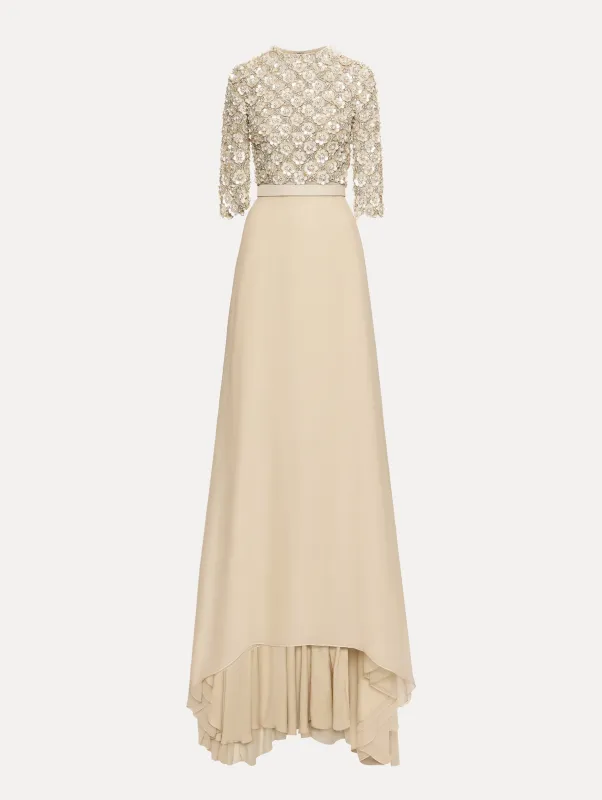 Mother of Pearl Embroidered Gown sold by Oscar de la Renta