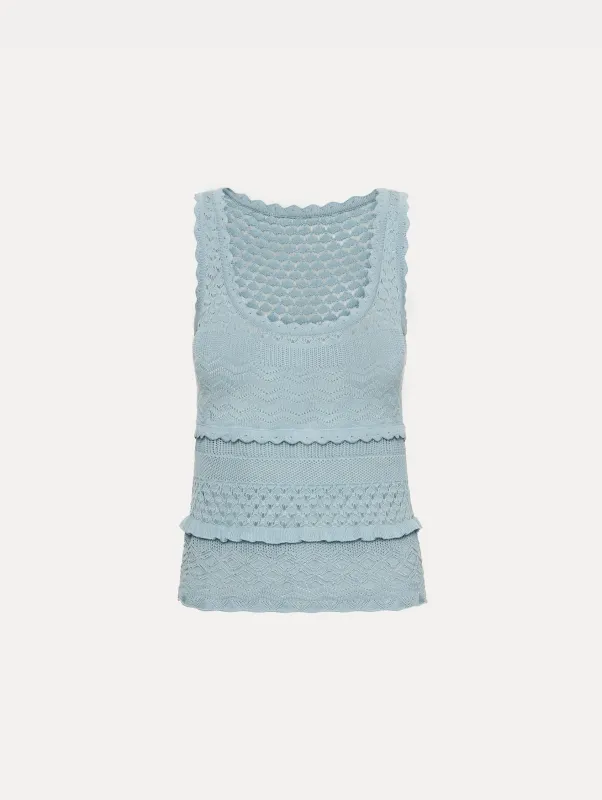 Scallop Trim Tank sold by Oscar de la Renta