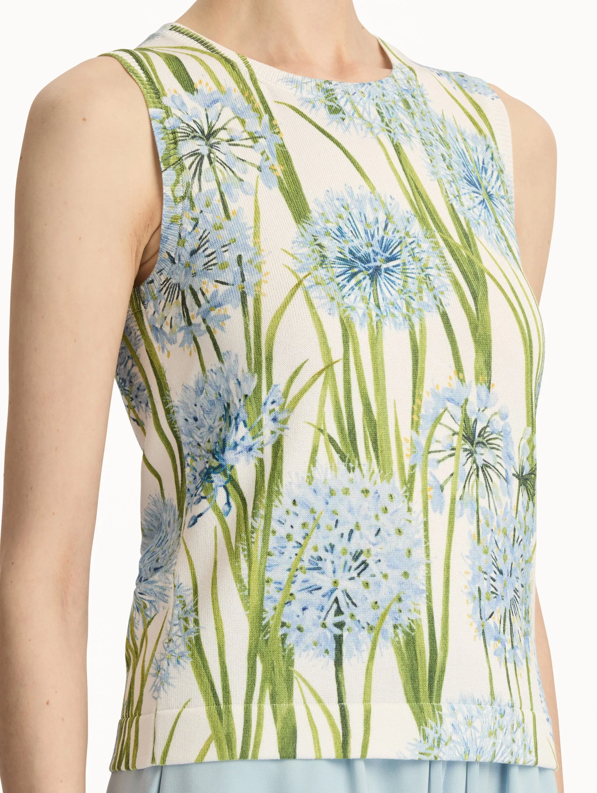 Allium Printed Tank sold by Oscar de la Renta product image thumbnail 5