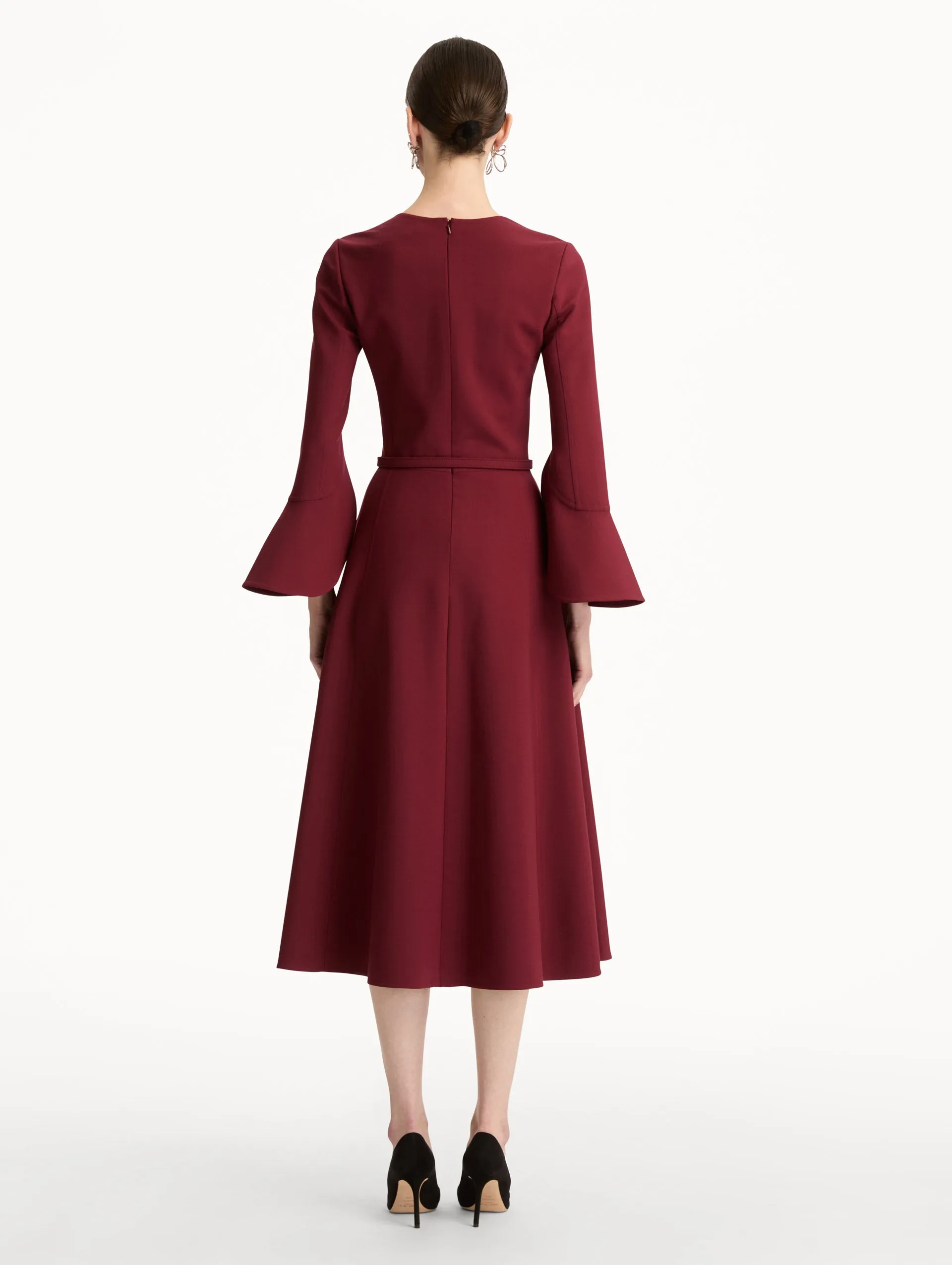 Split Neck Wool Dress sold by Oscar de la Renta product image thumbnail 3