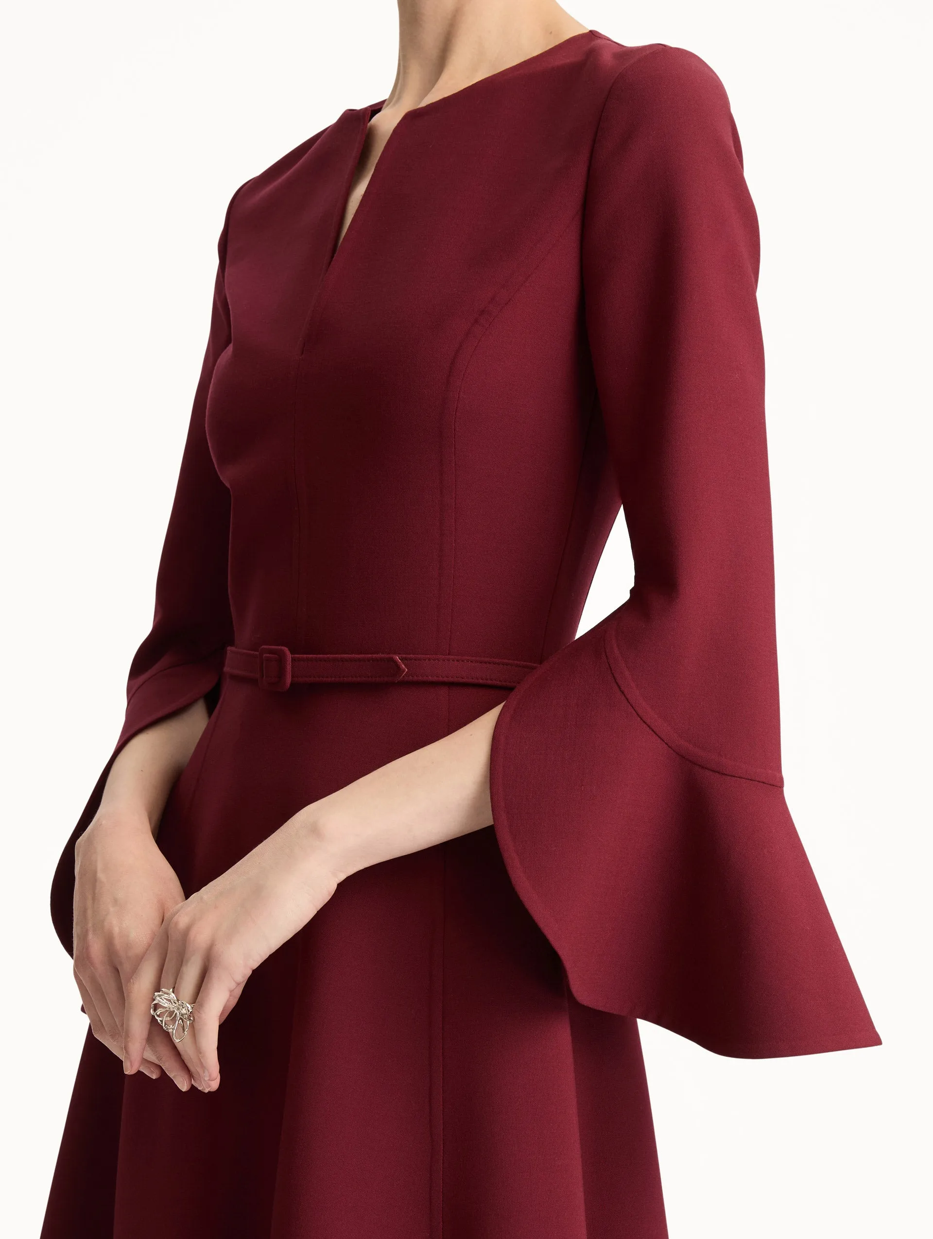 Split Neck Wool Dress sold by Oscar de la Renta product image thumbnail 5