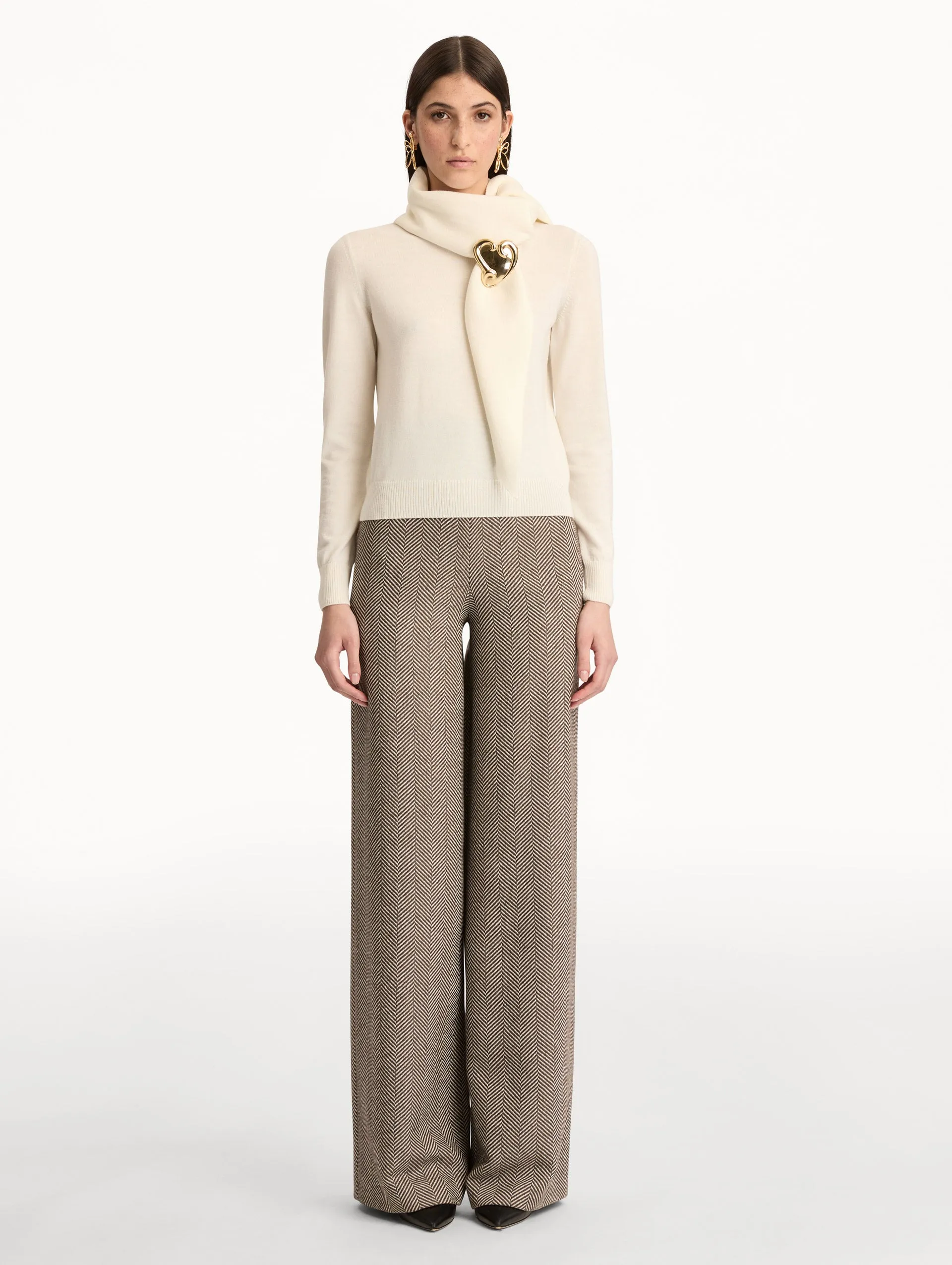 Virgin Wool Pullover with Scarf sold by Oscar de la Renta product image thumbnail 3