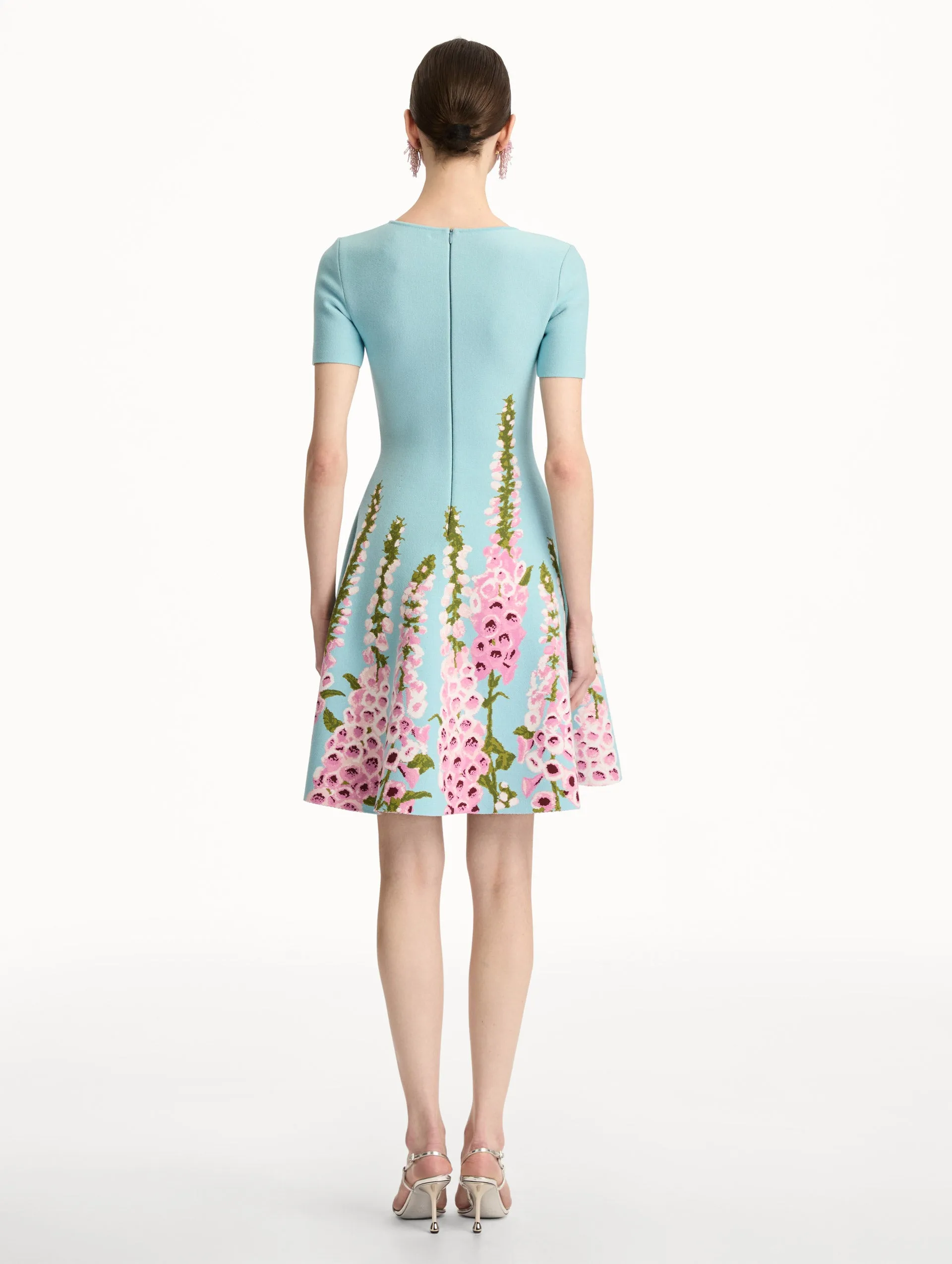 Degradé Foxglove Jacquard Knit Dress sold by Oscar de la Renta product image thumbnail 3