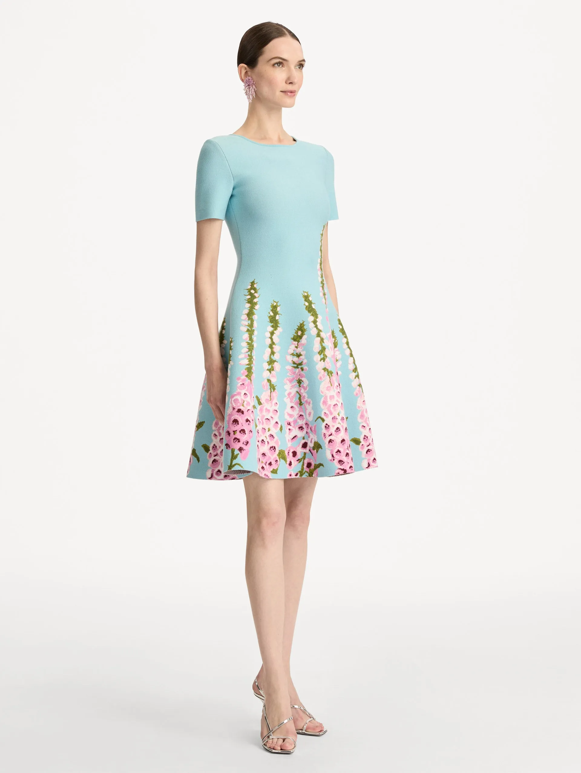 Degradé Foxglove Jacquard Knit Dress sold by Oscar de la Renta product image thumbnail 4