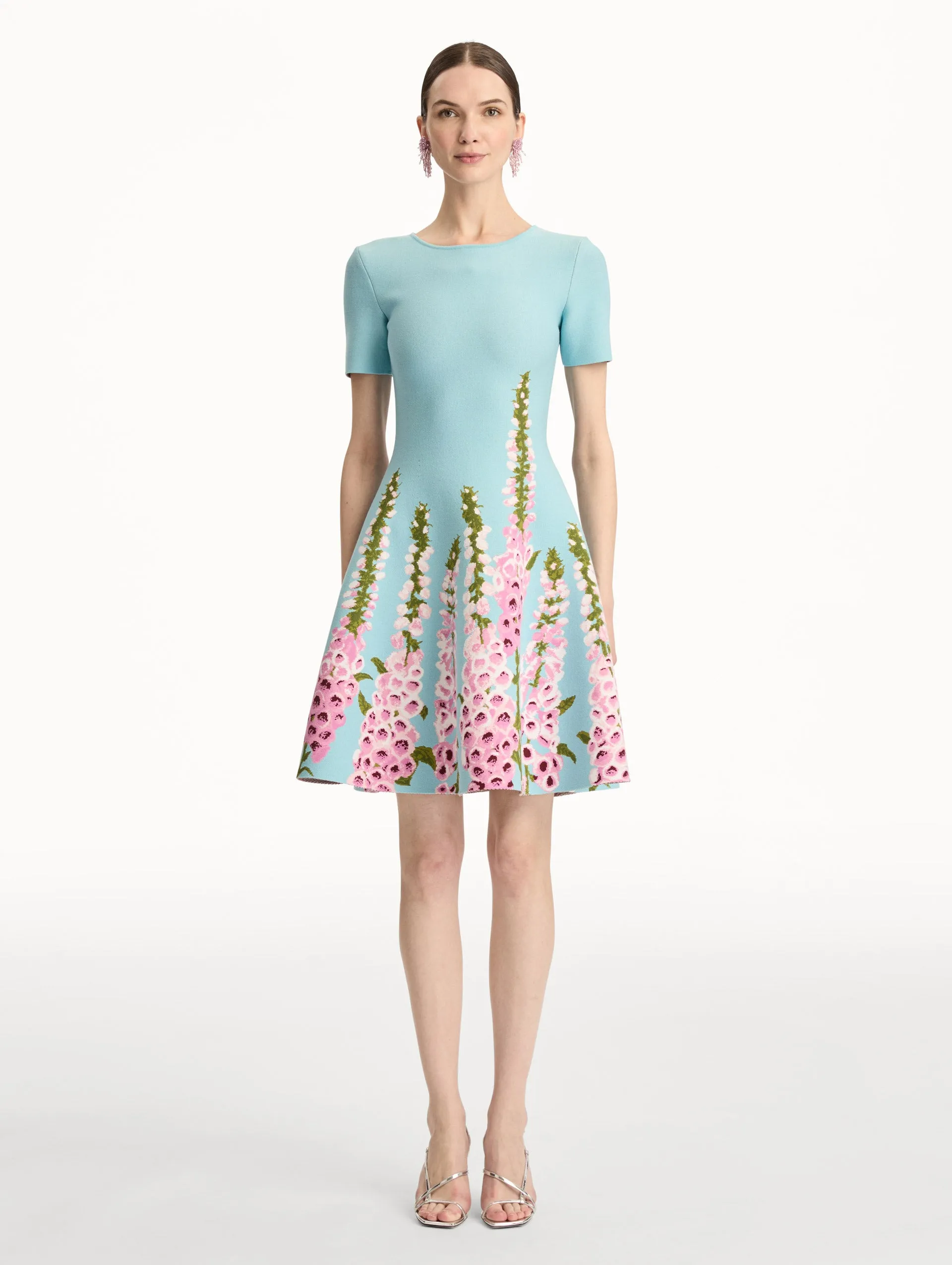 Degradé Foxglove Jacquard Knit Dress sold by Oscar de la Renta product image thumbnail 2