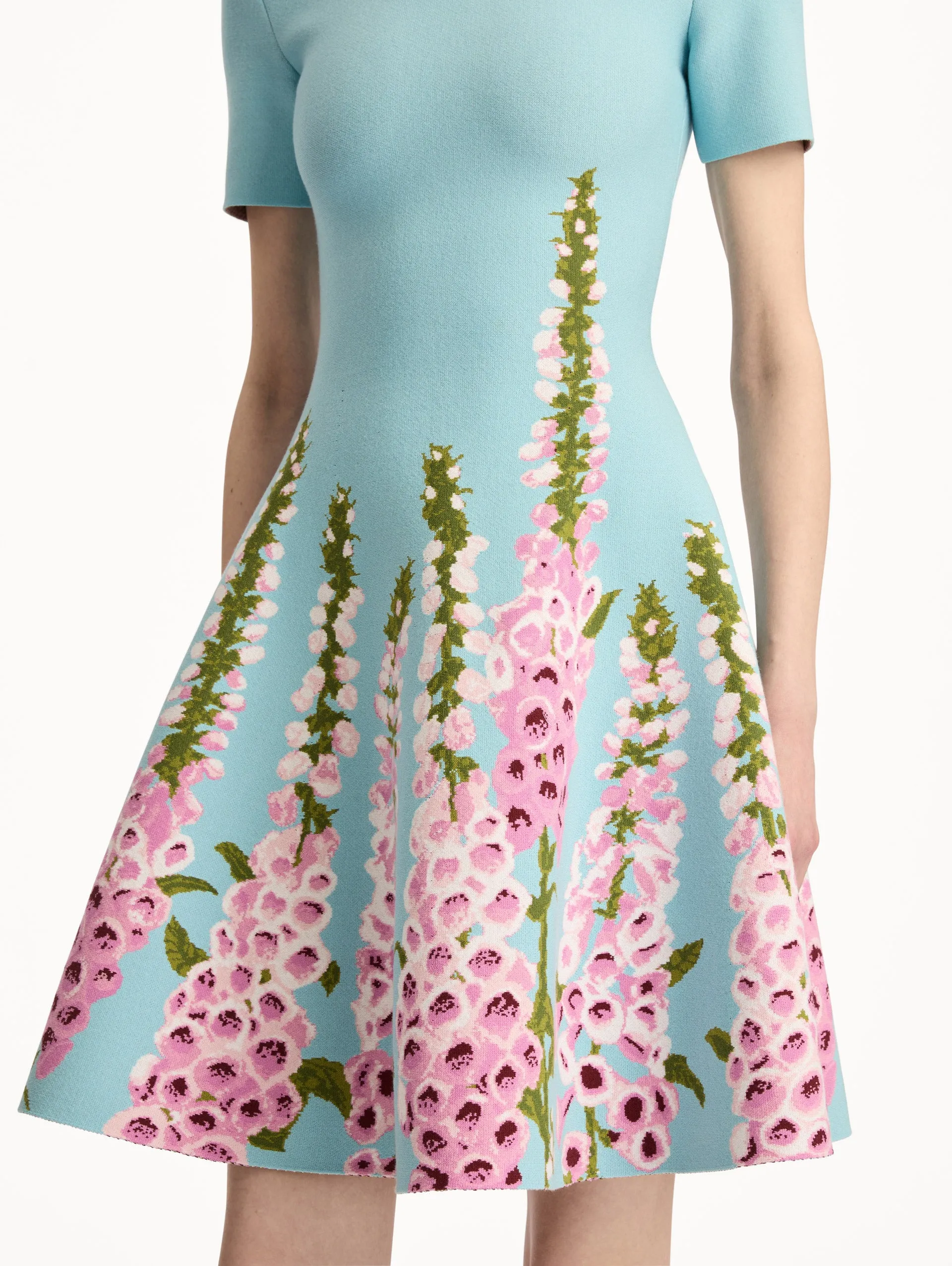 Degradé Foxglove Jacquard Knit Dress sold by Oscar de la Renta product image thumbnail 5