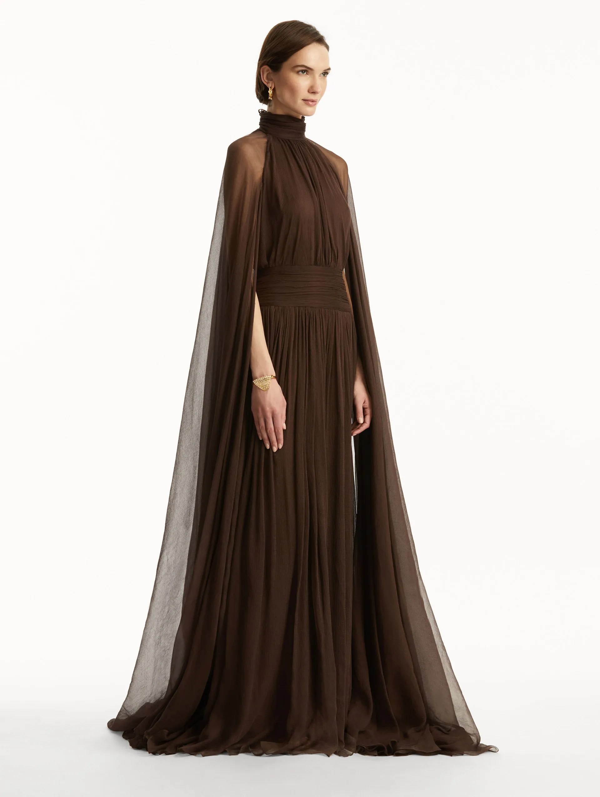 Butterfly-Detailed Chiffon Caftan sold by Oscar de la Renta product image thumbnail 4