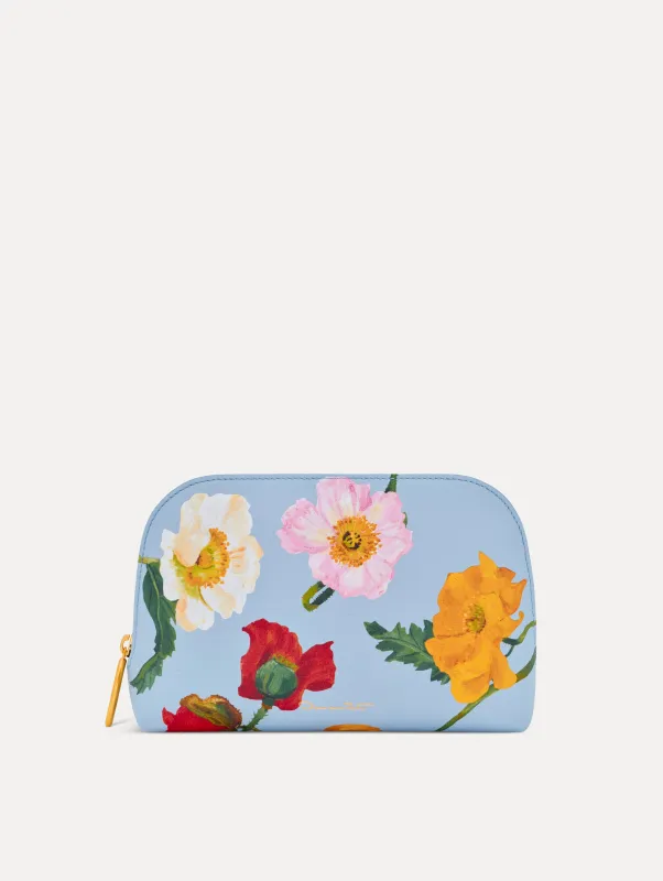 Poppy-Printed Medium Cosmetic Case sold by Oscar de la Renta