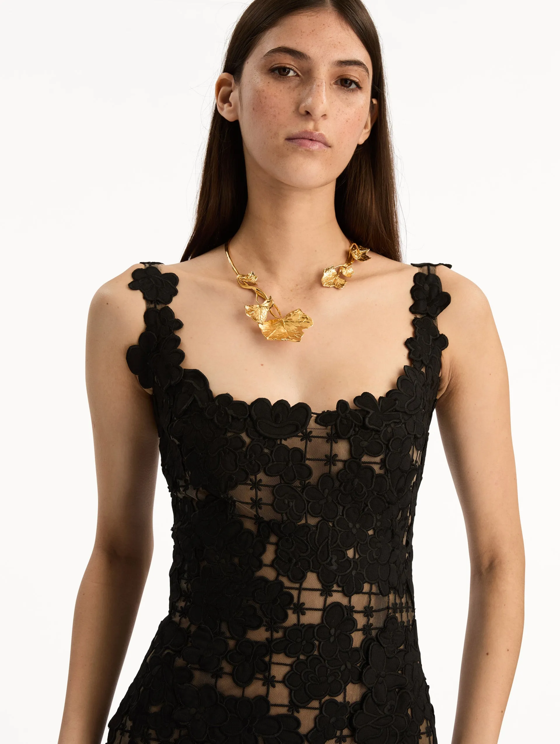 Floral Cutout Threadwork Gown sold by Oscar de la Renta product image thumbnail 5