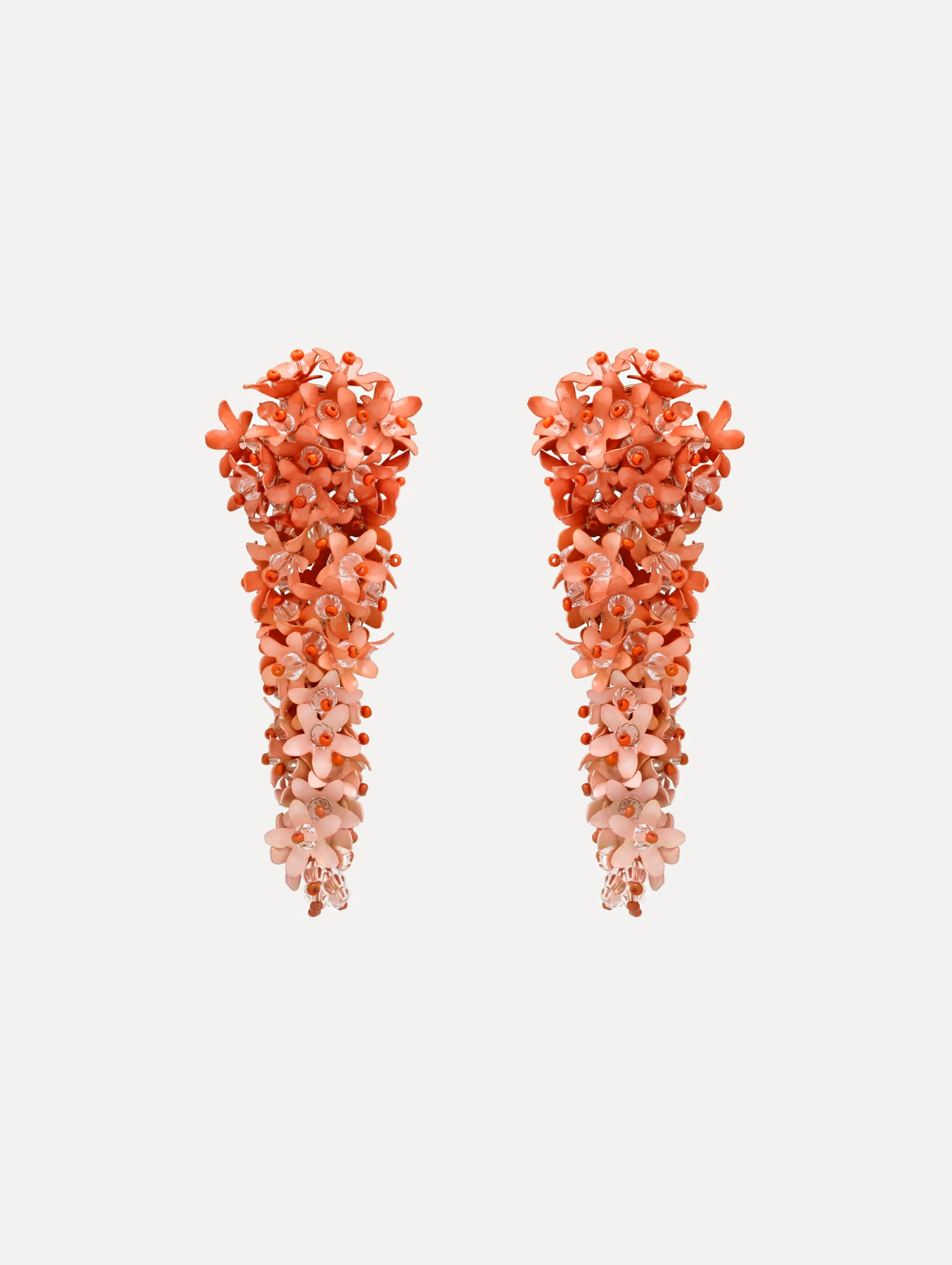 Cascading Flower Clip-On Earrings sold by Oscar de la Renta