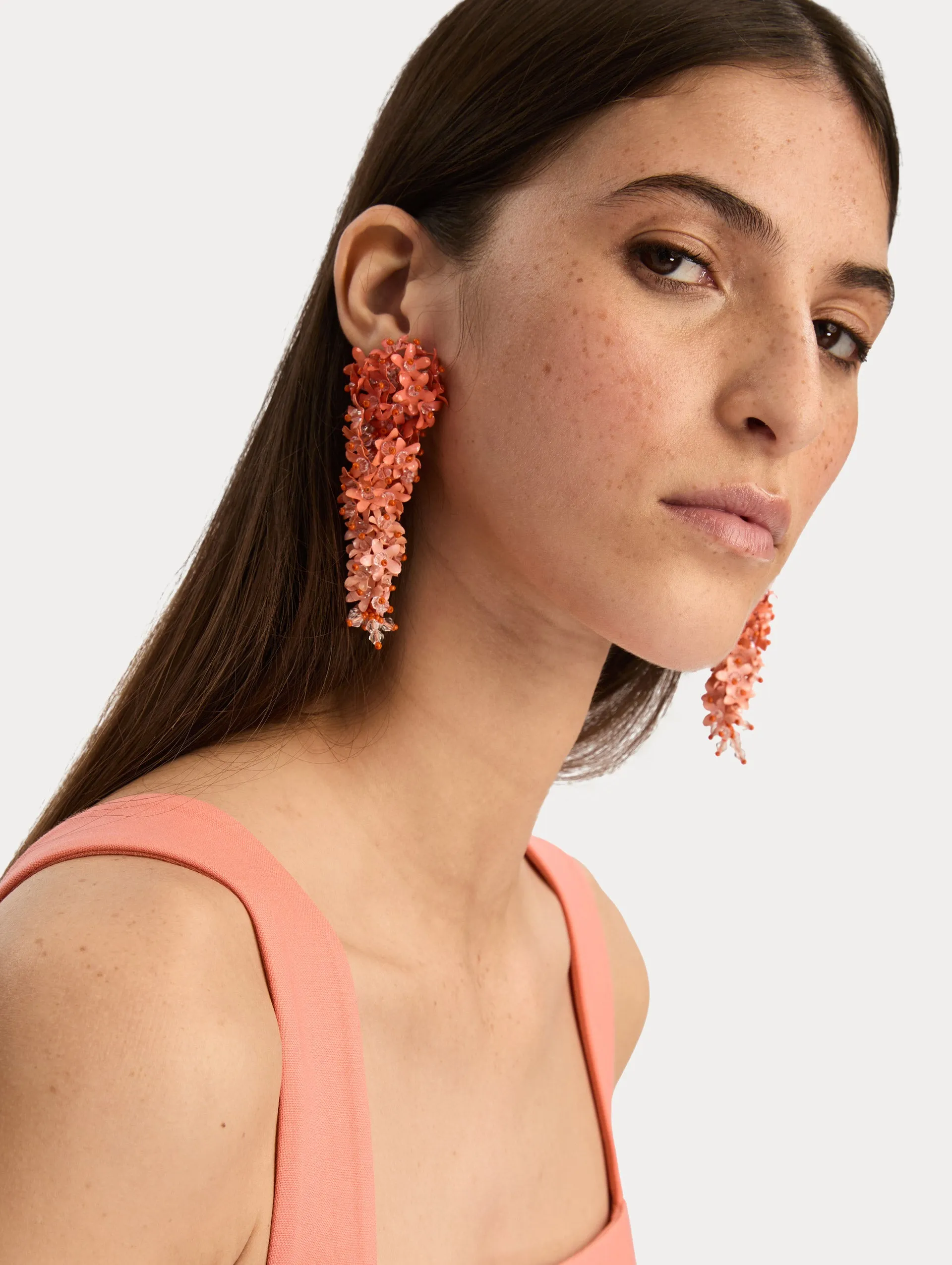 Cascading Flower Clip-On Earrings sold by Oscar de la Renta product image thumbnail 2