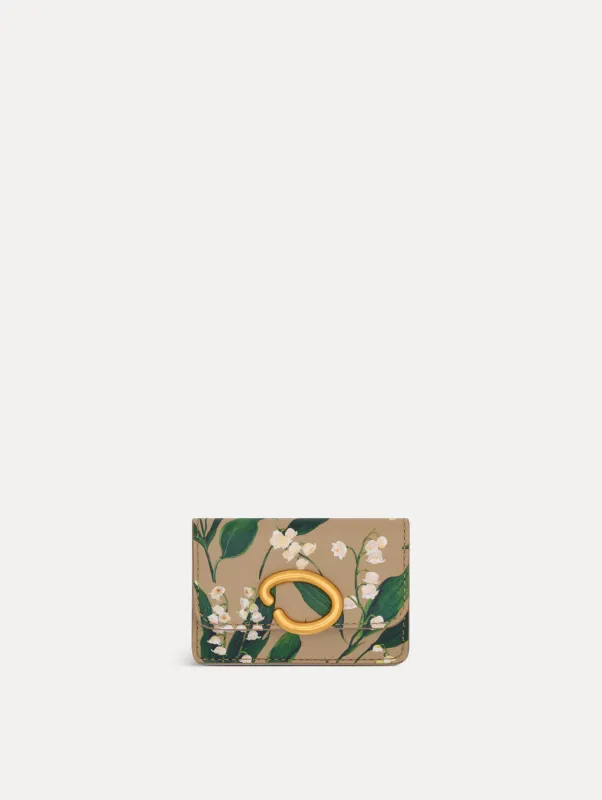 Lily of the Valley–Printed Card Case sold by Oscar de la Renta