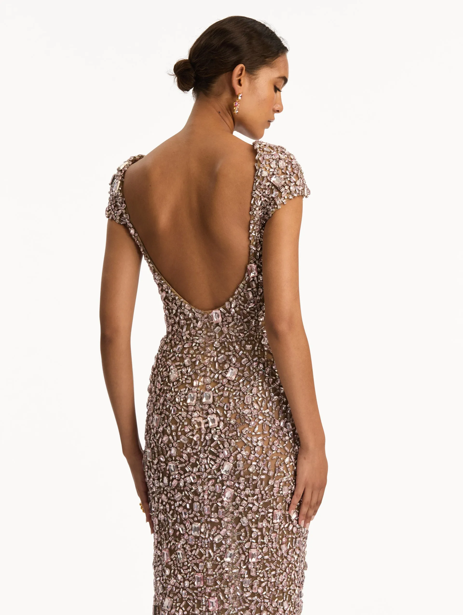 Mosaic Crystal Embroidered Gown sold by Oscar de la Renta product image thumbnail 5
