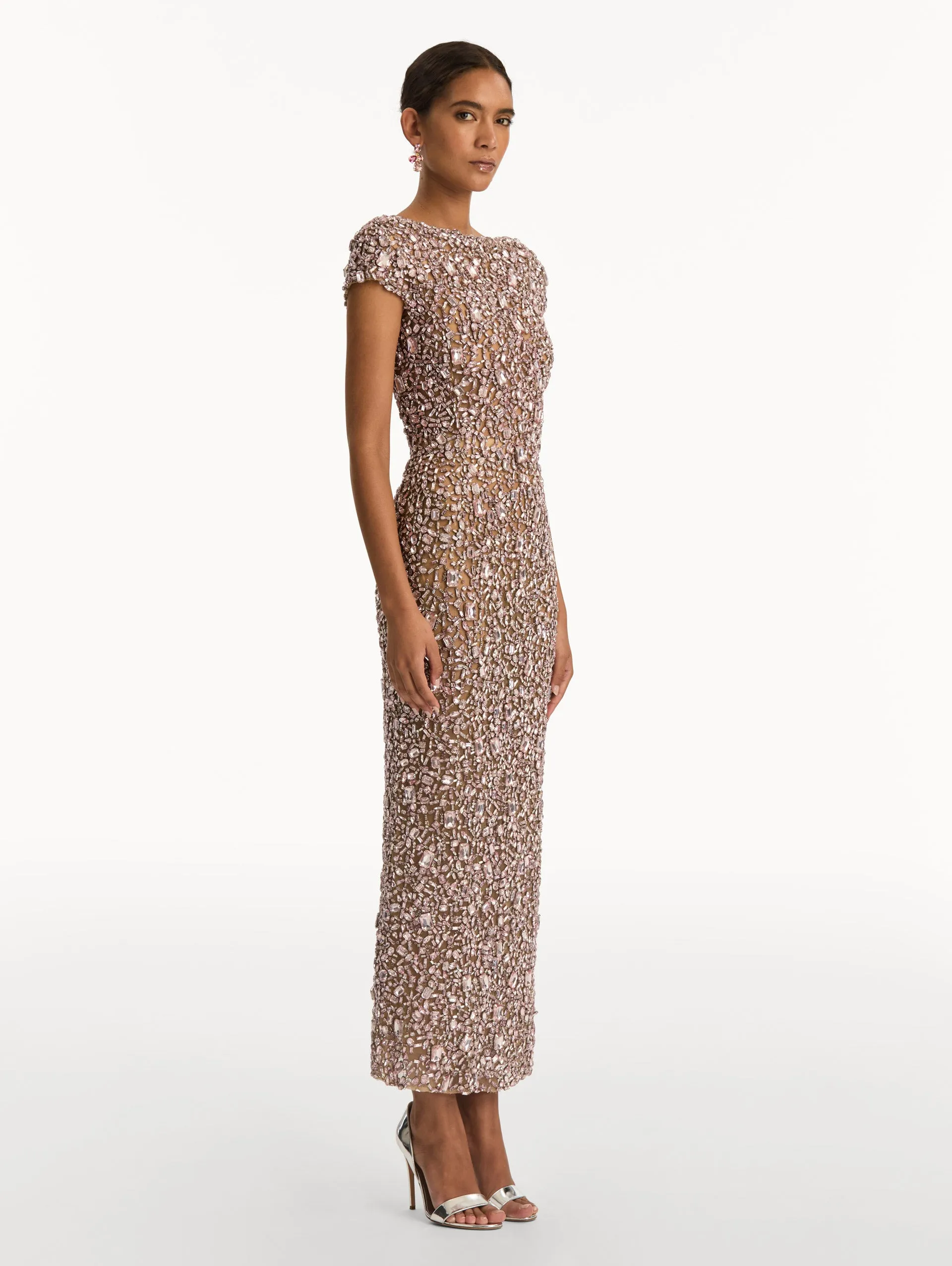 Mosaic Crystal Embroidered Gown sold by Oscar de la Renta product image thumbnail 4