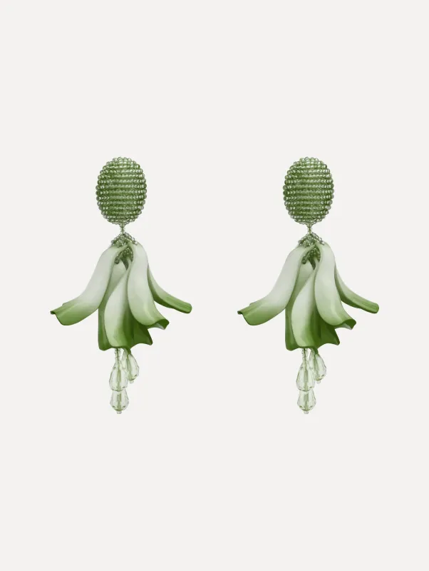 Impatiens Clip-On Earrings sold by Oscar de la Renta