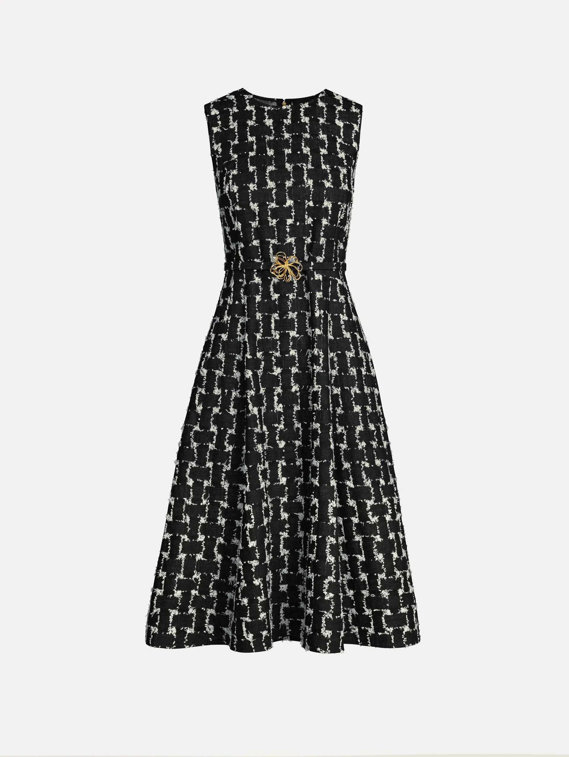 Woven Denim Jacquard Midi Dress sold by Oscar de la Renta