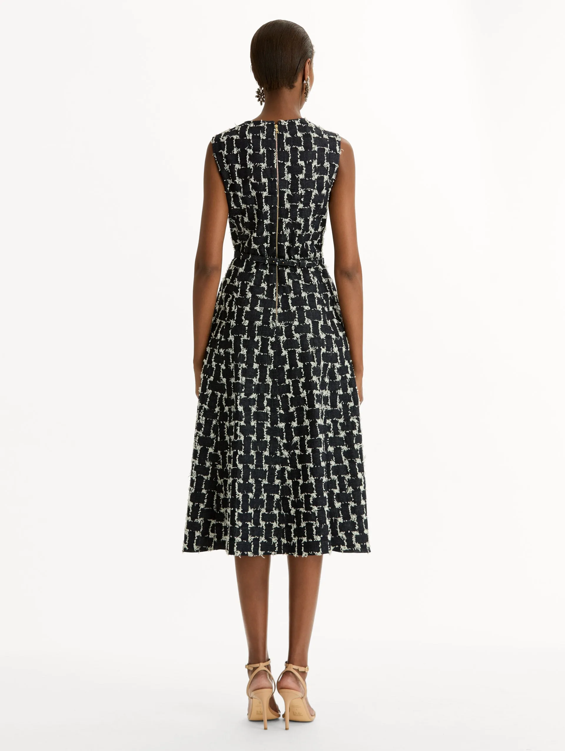 Woven Denim Jacquard Midi Dress sold by Oscar de la Renta product image thumbnail 3