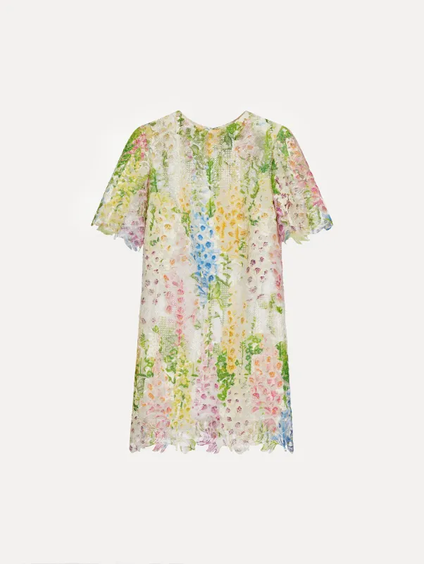 Foxglove Guipure Shift Dress sold by Oscar de la Renta