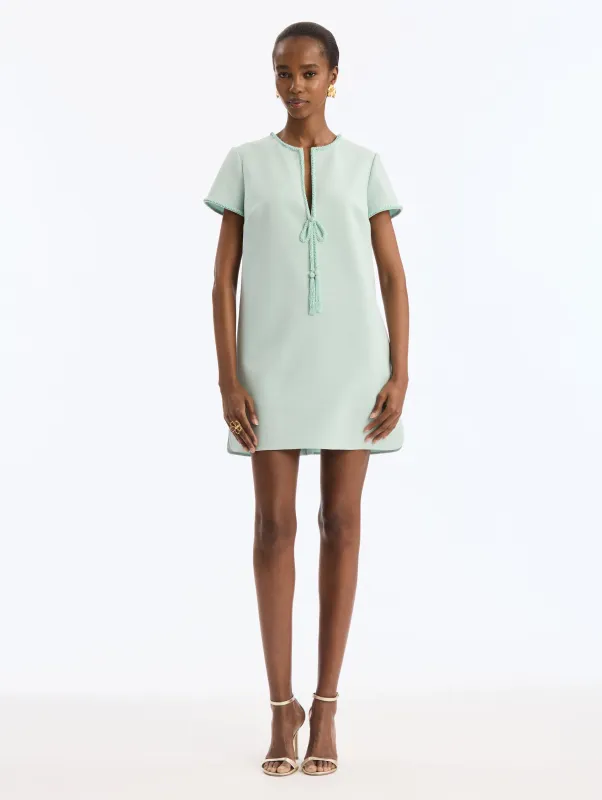 Beaded Bow-Detail Shift Dress sold by Oscar de la Renta