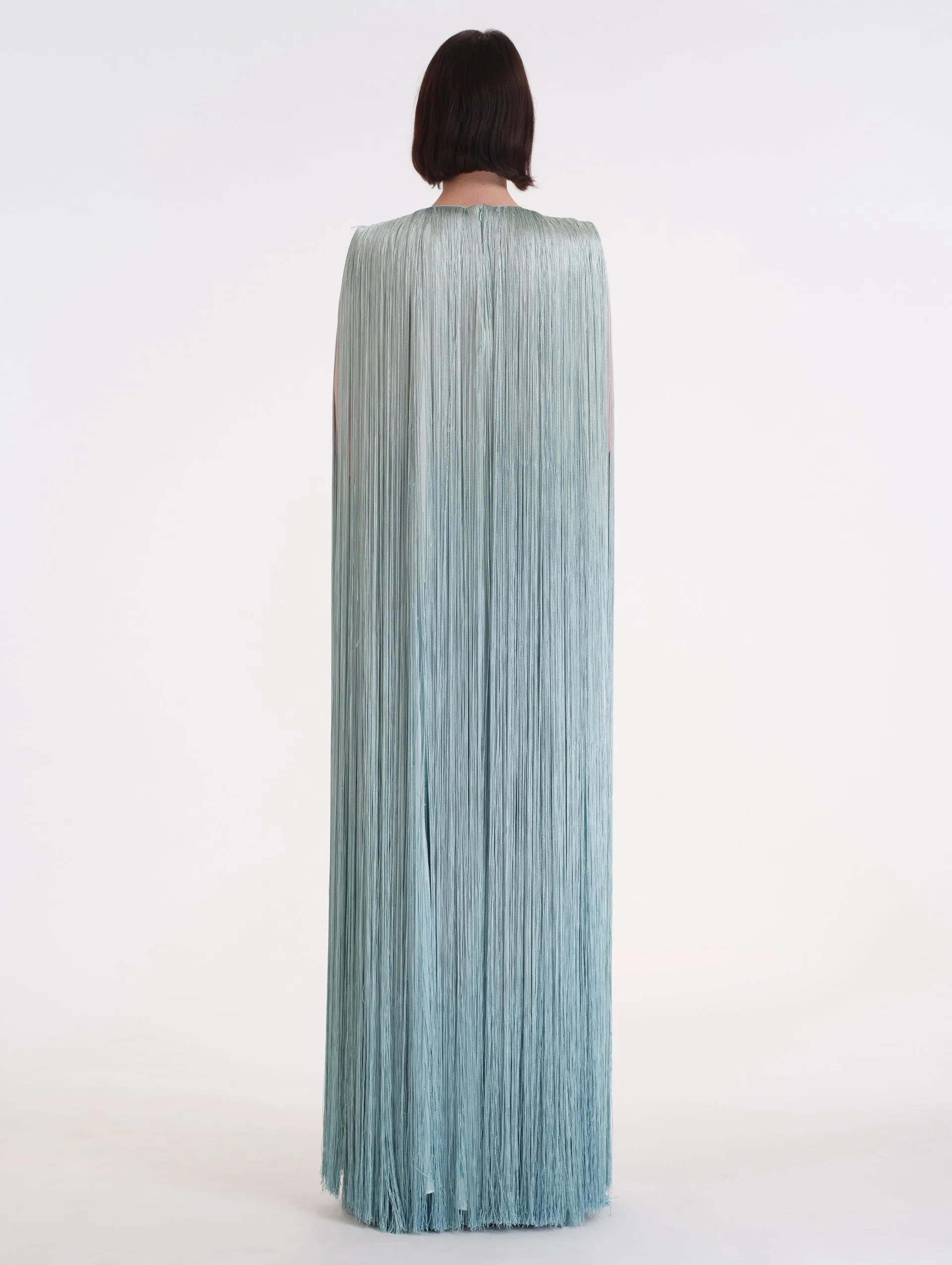 Ombré Silk Fringe Caftan sold by Oscar de la Renta product image thumbnail 2
