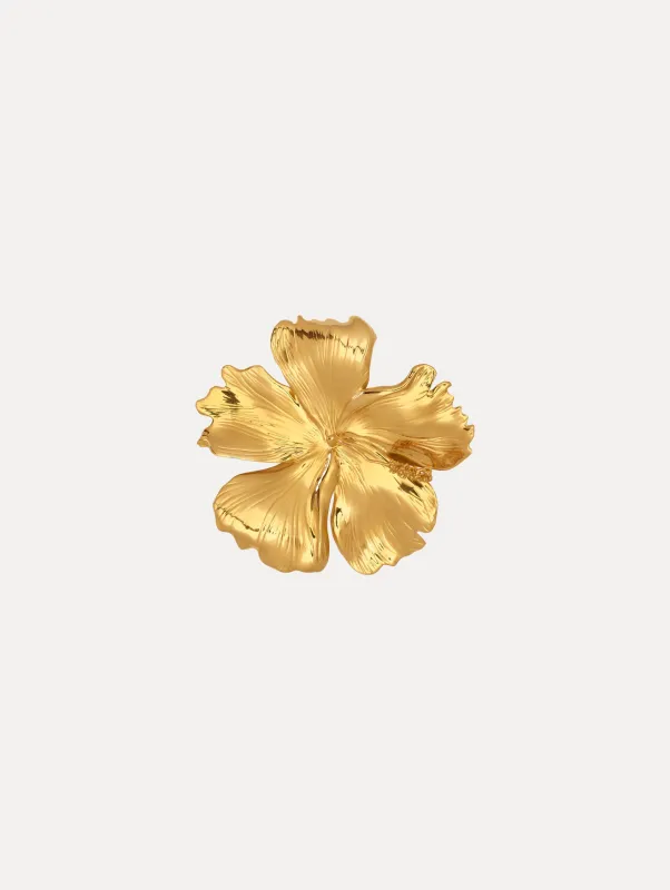 Hibiscus Brooch made by Oscar de la Renta