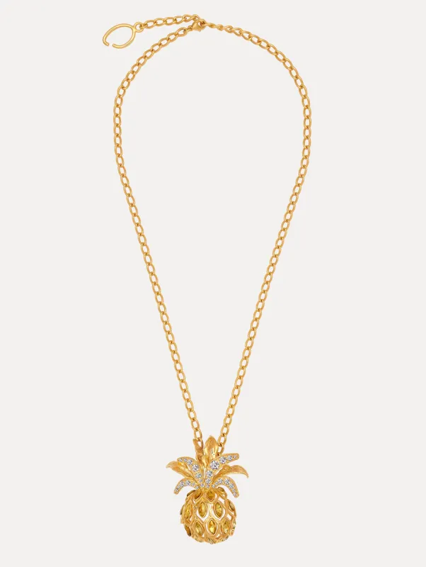 Pineapple Pendant Necklace sold by Oscar de la Renta